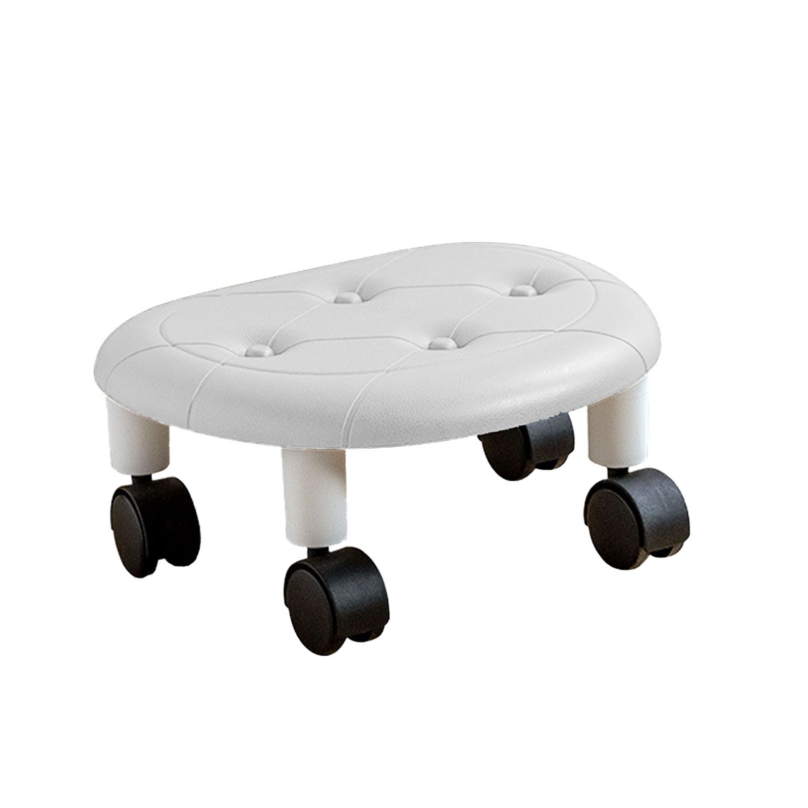 Low Roller Seating PU Surface Plastic Structure Movable Universal Wheels Stool view 6