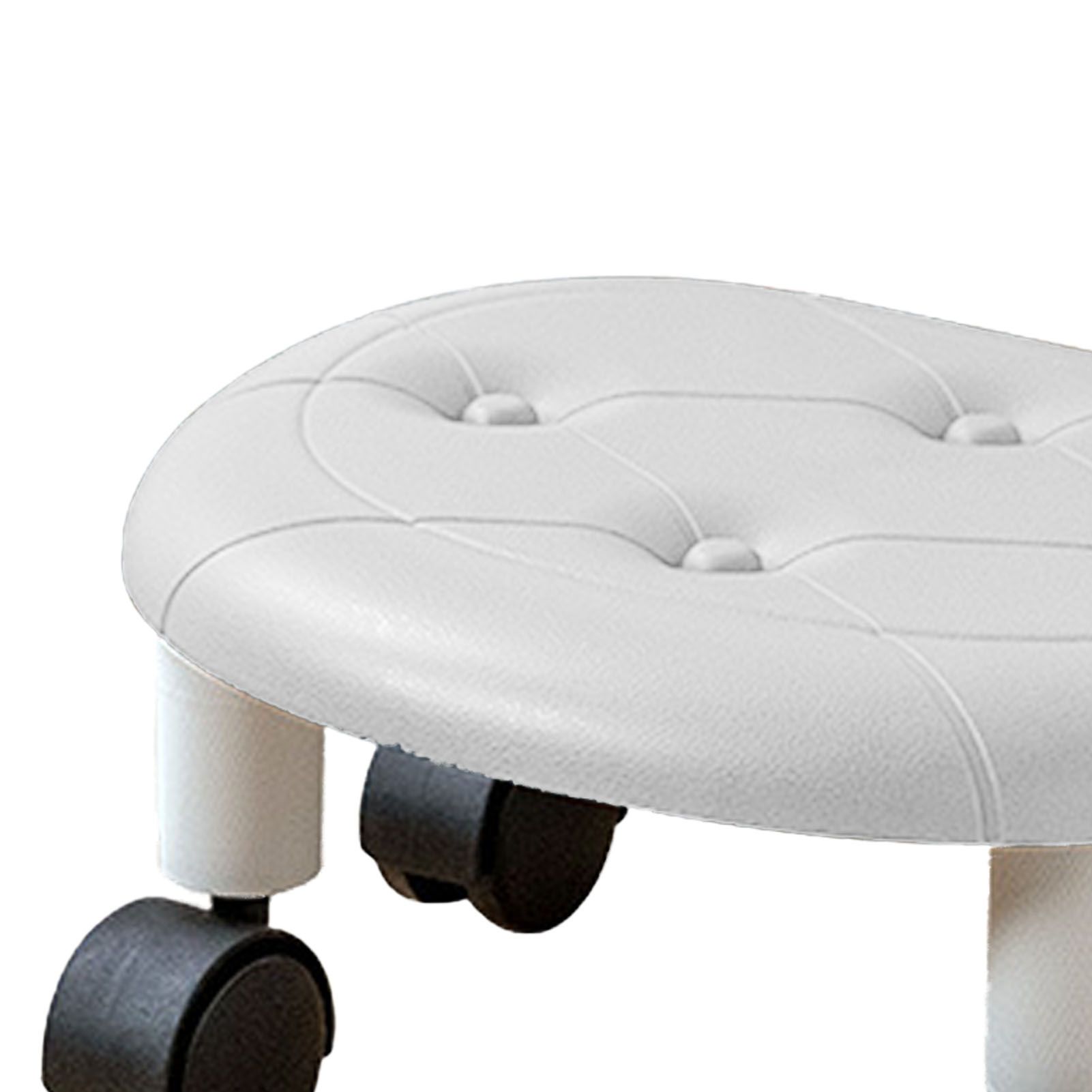 Low Roller Seating PU Surface Plastic Structure Movable Universal Wheels Stool view 7