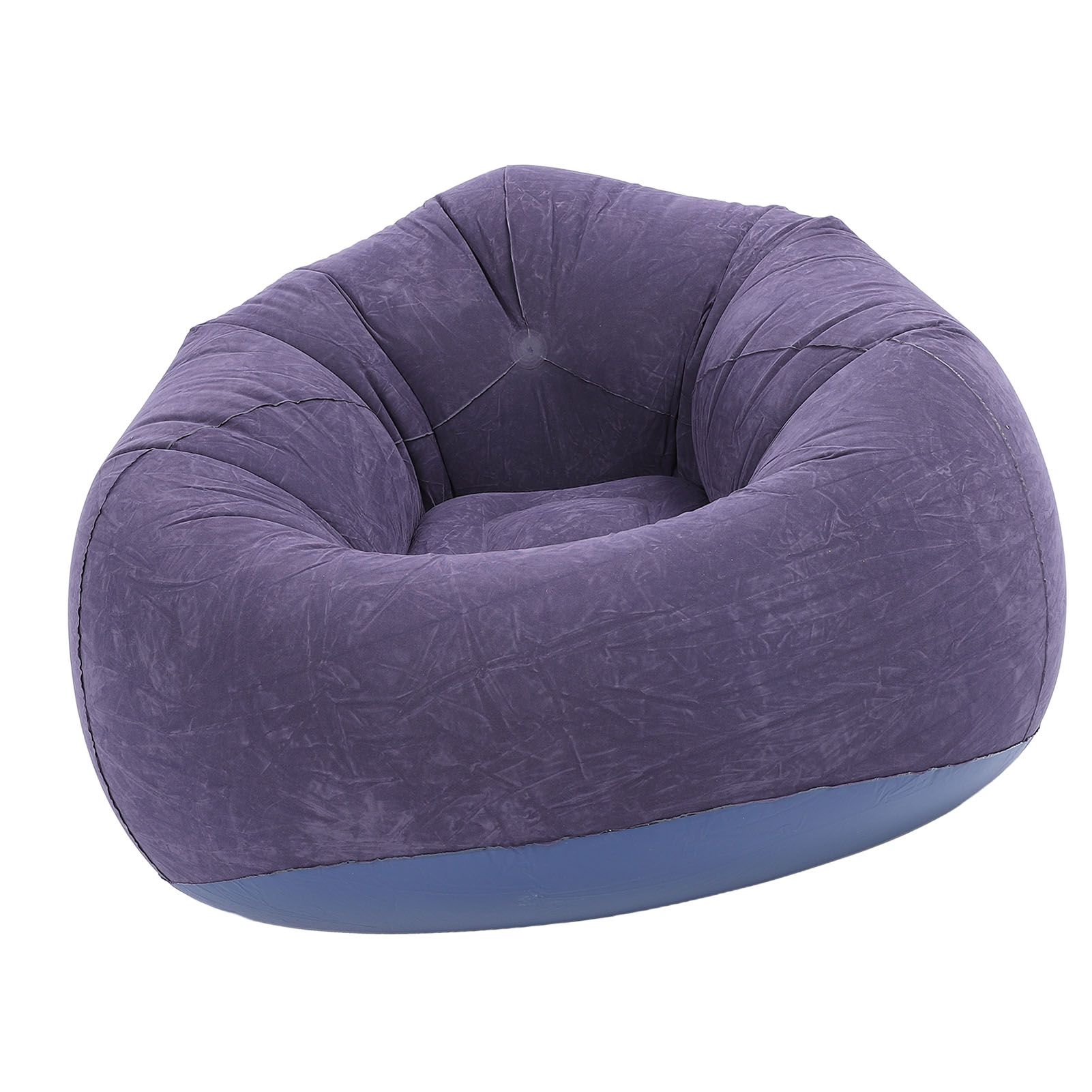 Inflatable Lounge Chair Flocking PVC Portable Folding Blow Up Sofa for Living