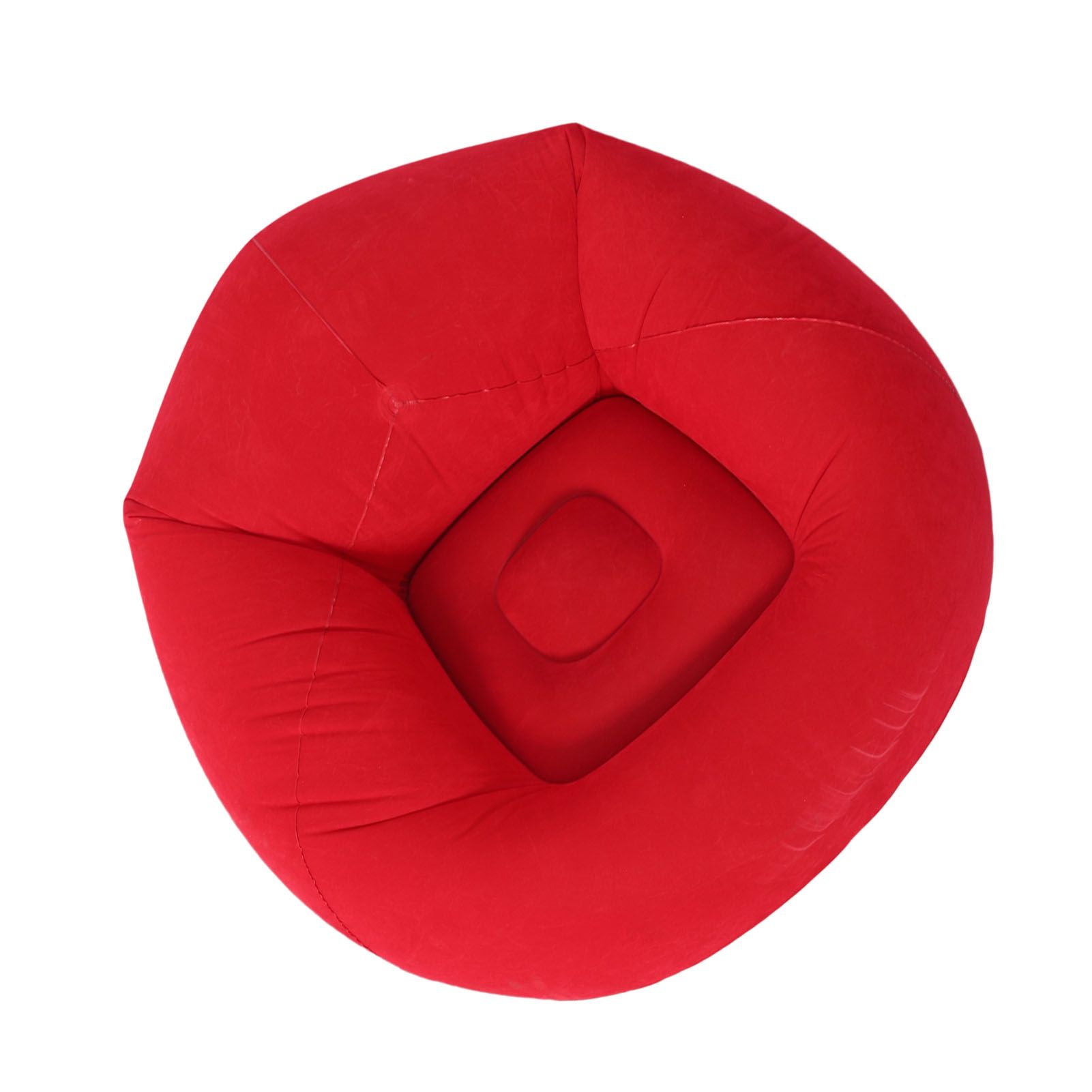 Inflatable Lounge Chair Flocking PVC Portable Folding Blow Up Sofa for Living