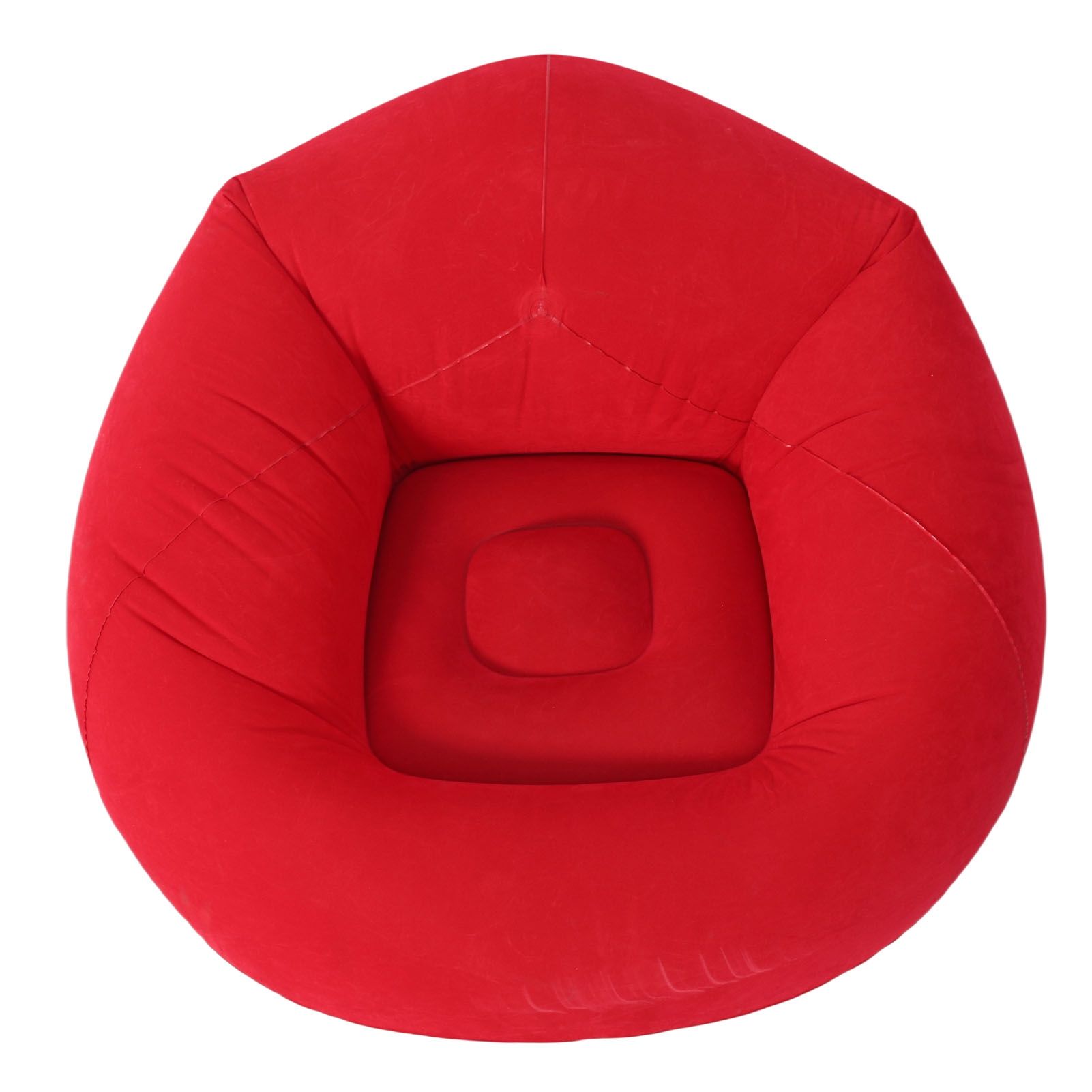 Inflatable Lounge Chair Flocking PVC Portable Folding Blow Up Sofa for Living view 3
