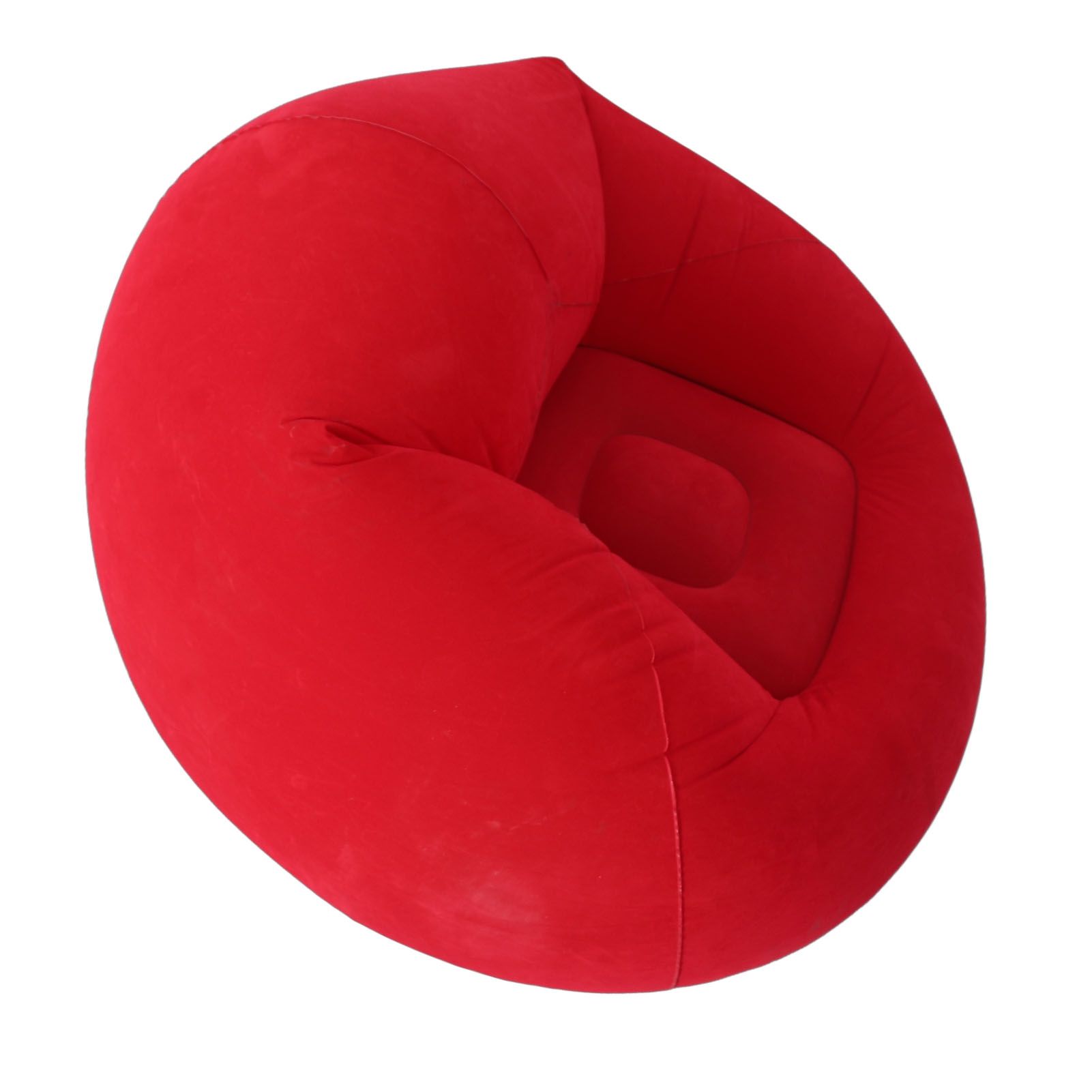 Inflatable Lounge Chair Flocking PVC Portable Folding Blow Up Sofa for Living view 4