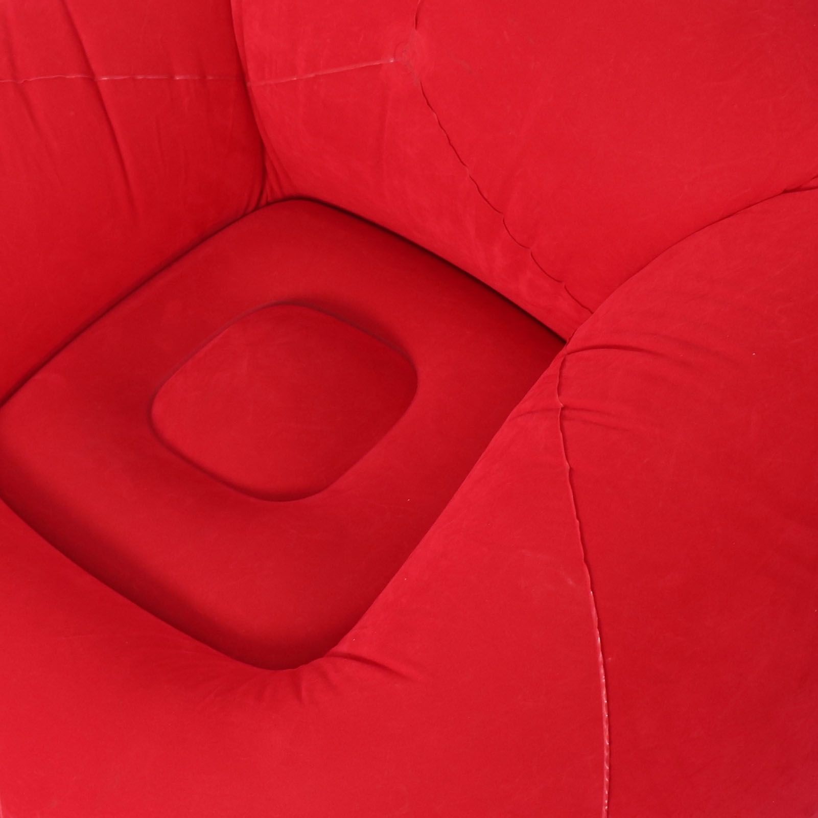Inflatable Lounge Chair Flocking PVC Portable Folding Blow Up Sofa for Living view 5