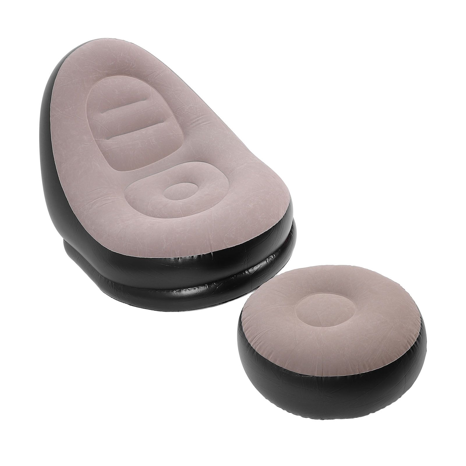 Inflatable Sofa Chair Stylish Simple Soft Flocking Blow Up Lounger Chair with