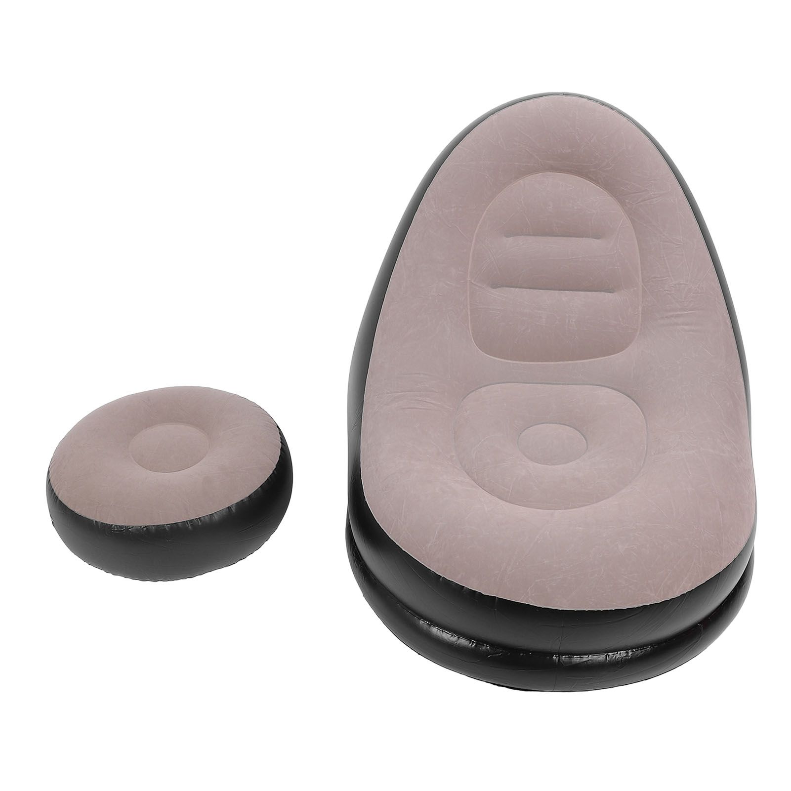 Inflatable Sofa Chair Stylish Simple Soft Flocking Blow Up Lounger Chair with view 3