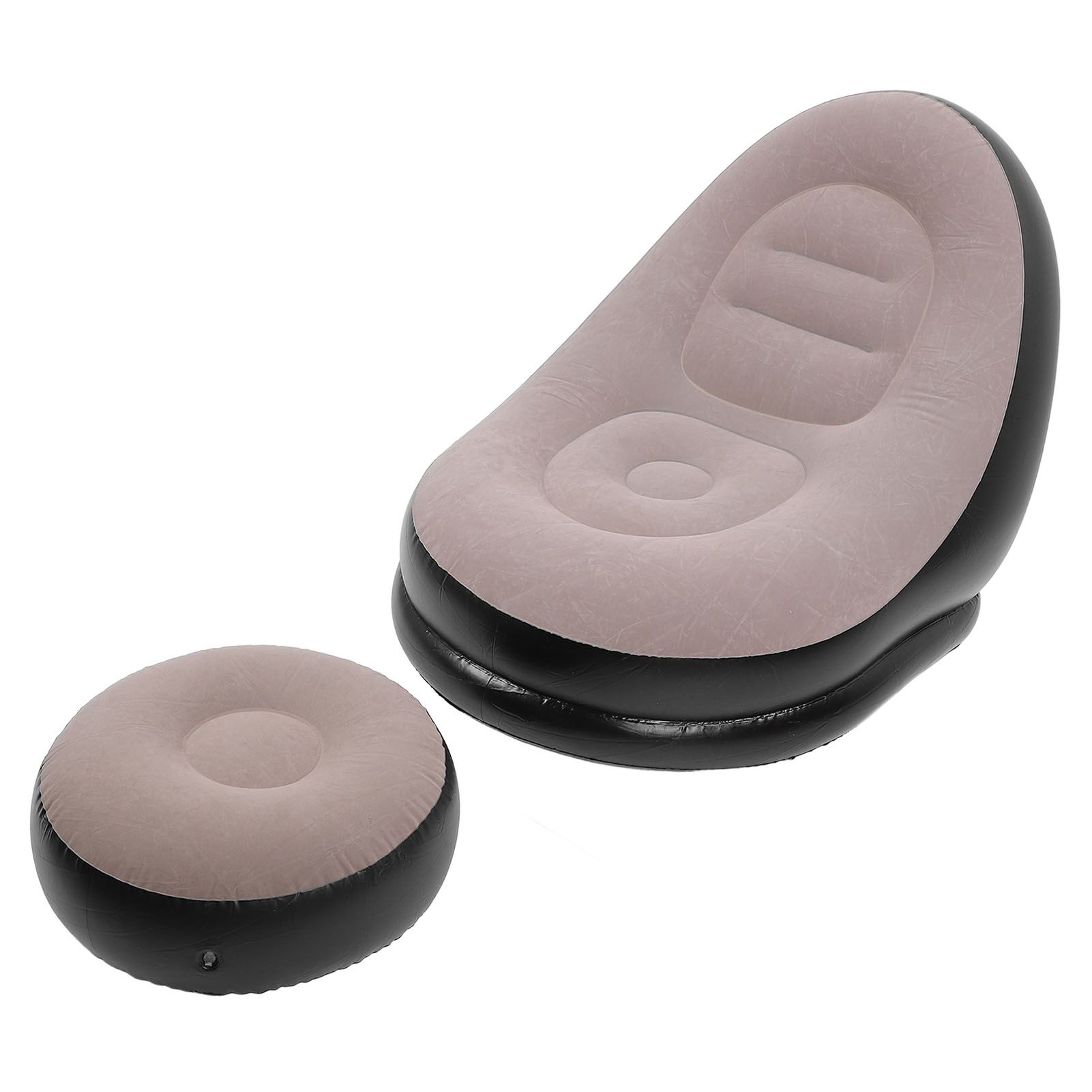 Inflatable Sofa Chair Stylish Simple Soft Flocking Blow Up Lounger Chair with view 4