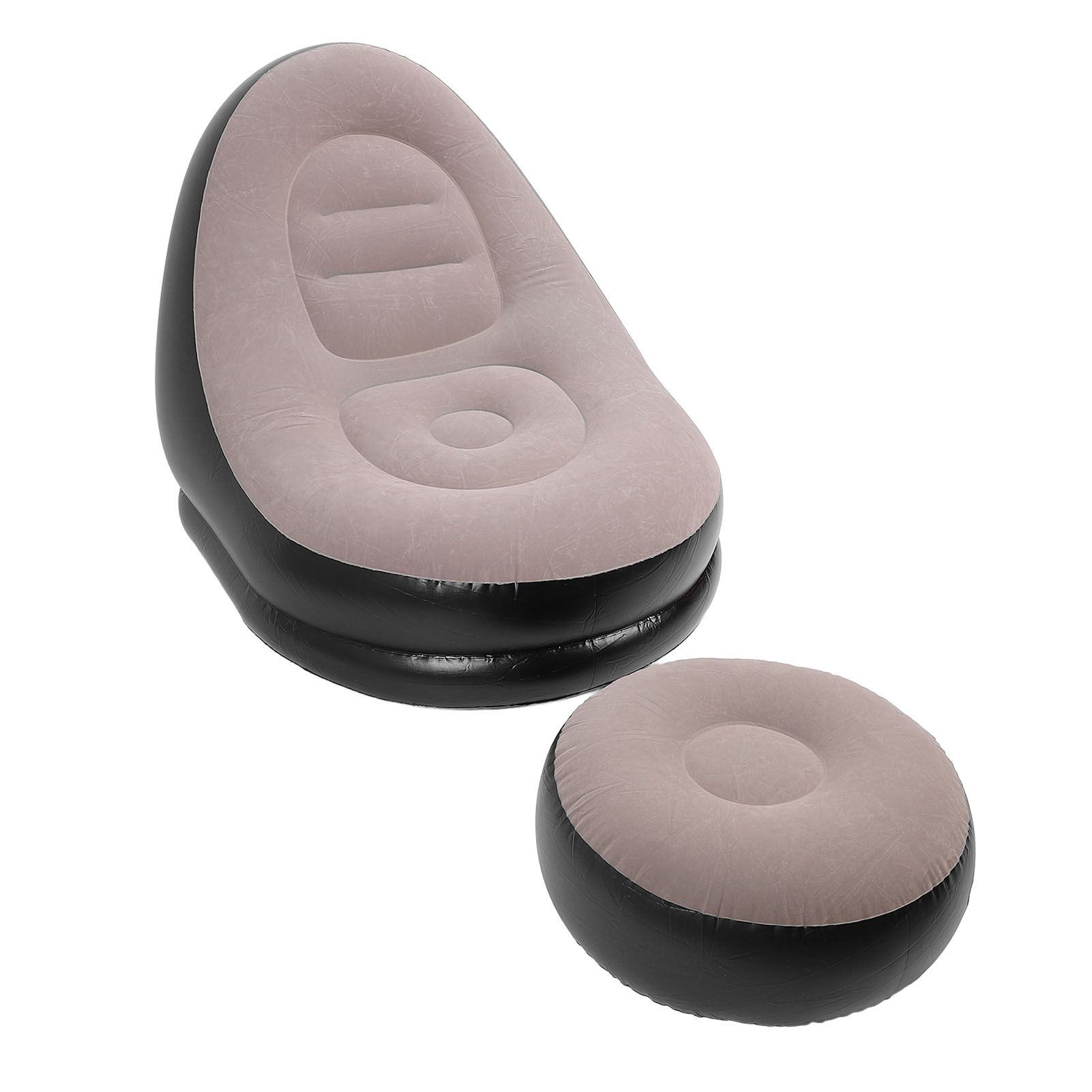 Inflatable Sofa Chair Stylish Simple Soft Flocking Blow Up Lounger Chair with view 11