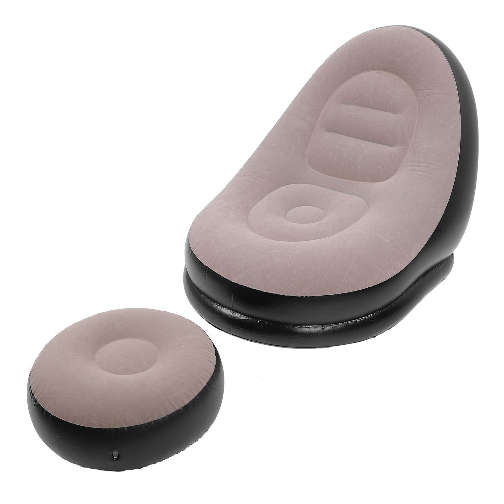 Inflatable Sofa Chair Stylish Simple Soft Flocking Blow Up Lounger Chair with view 12