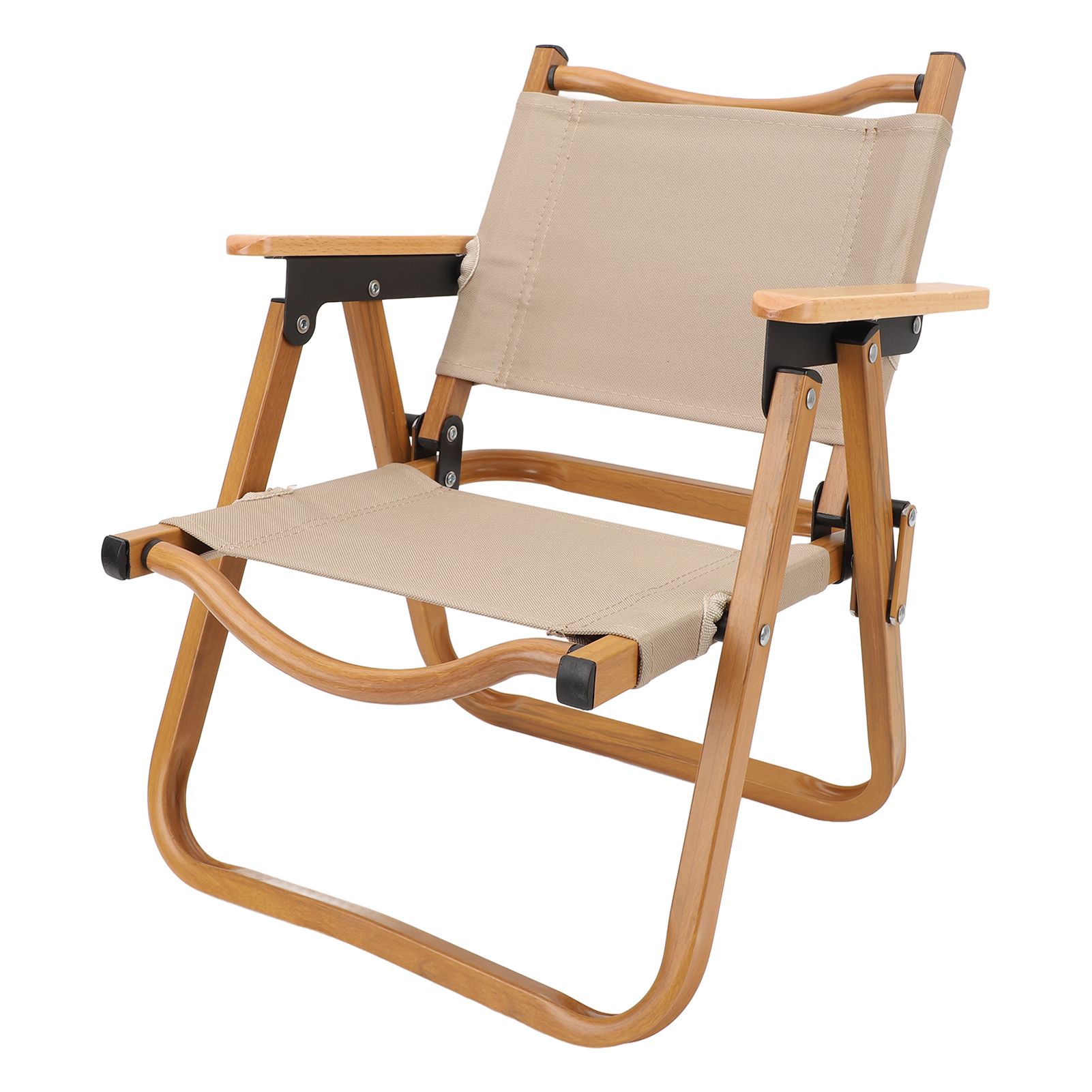 Kids Camping Chair Aluminum Alloy Wood Grain Canvas Portable Folding Camp view 3