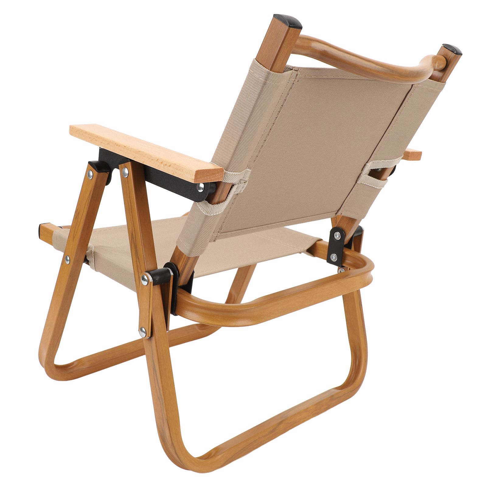 Kids Camping Chair Aluminum Alloy Wood Grain Canvas Portable Folding Camp view 6