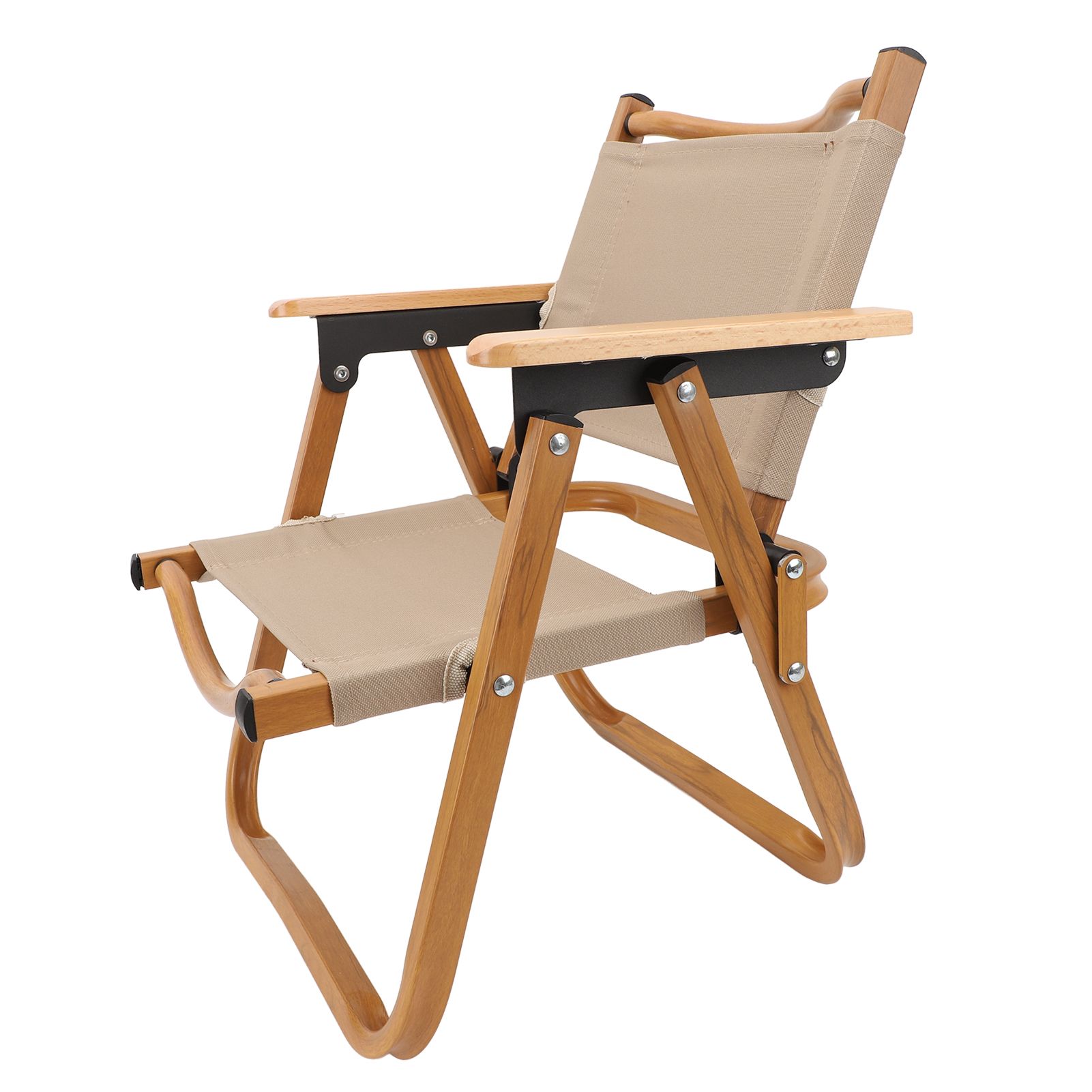 Kids Camping Chair Aluminum Alloy Wood Grain Canvas Portable Folding Camp view 9
