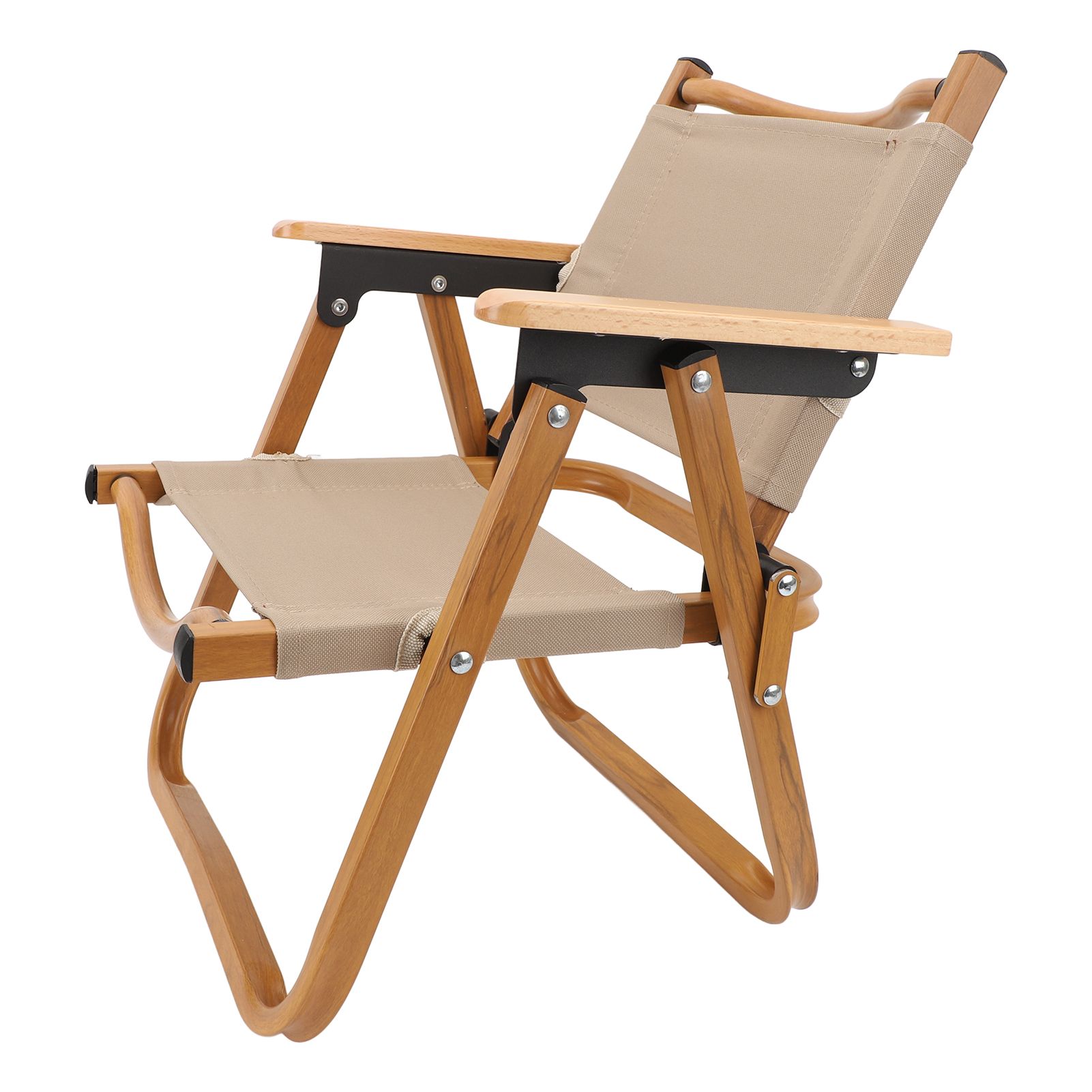 Kids Camping Chair Aluminum Alloy Wood Grain Canvas Portable Folding Camp view 11