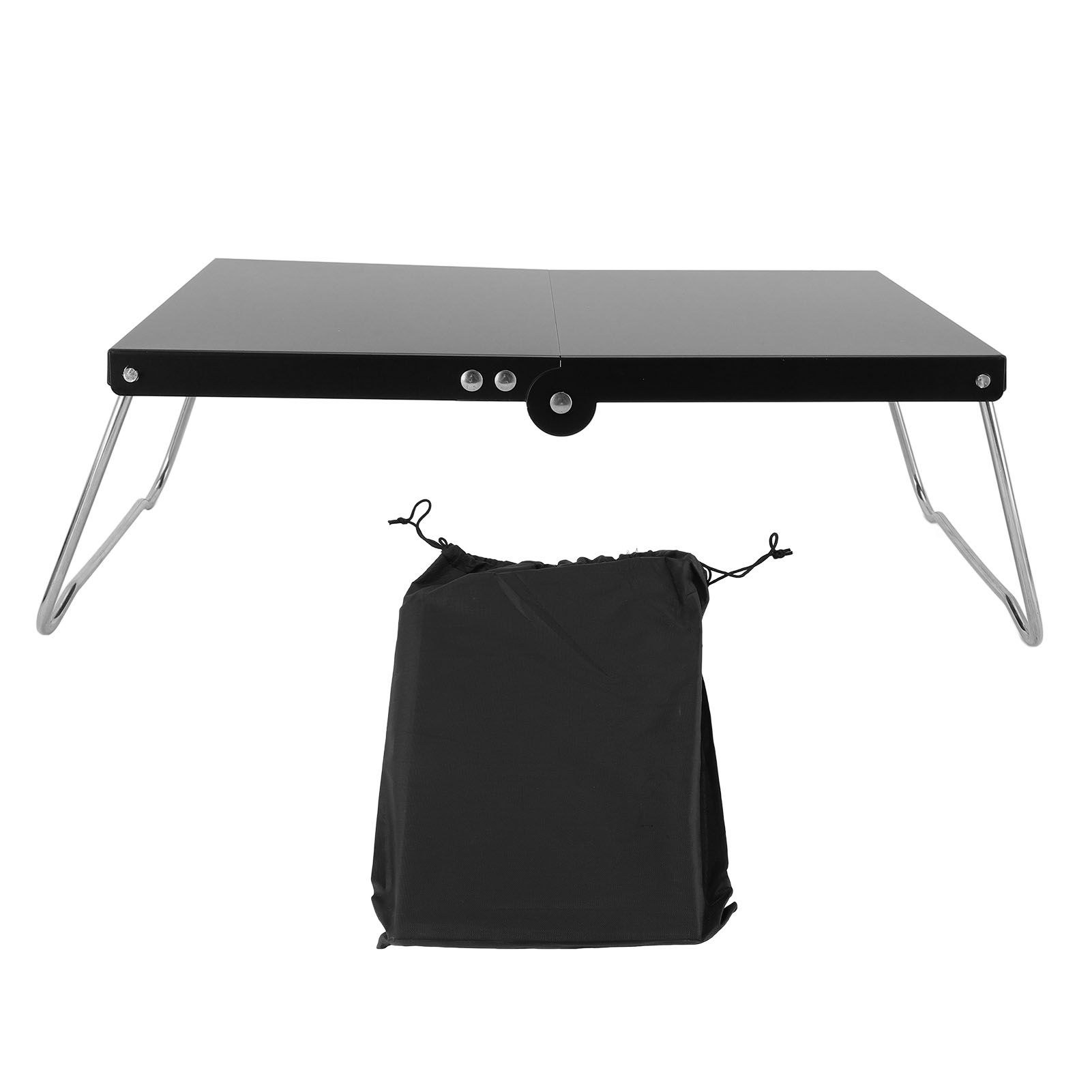 Folding Camping Table Stainless Steel Portable Mini Beach Table Camping Side view 3