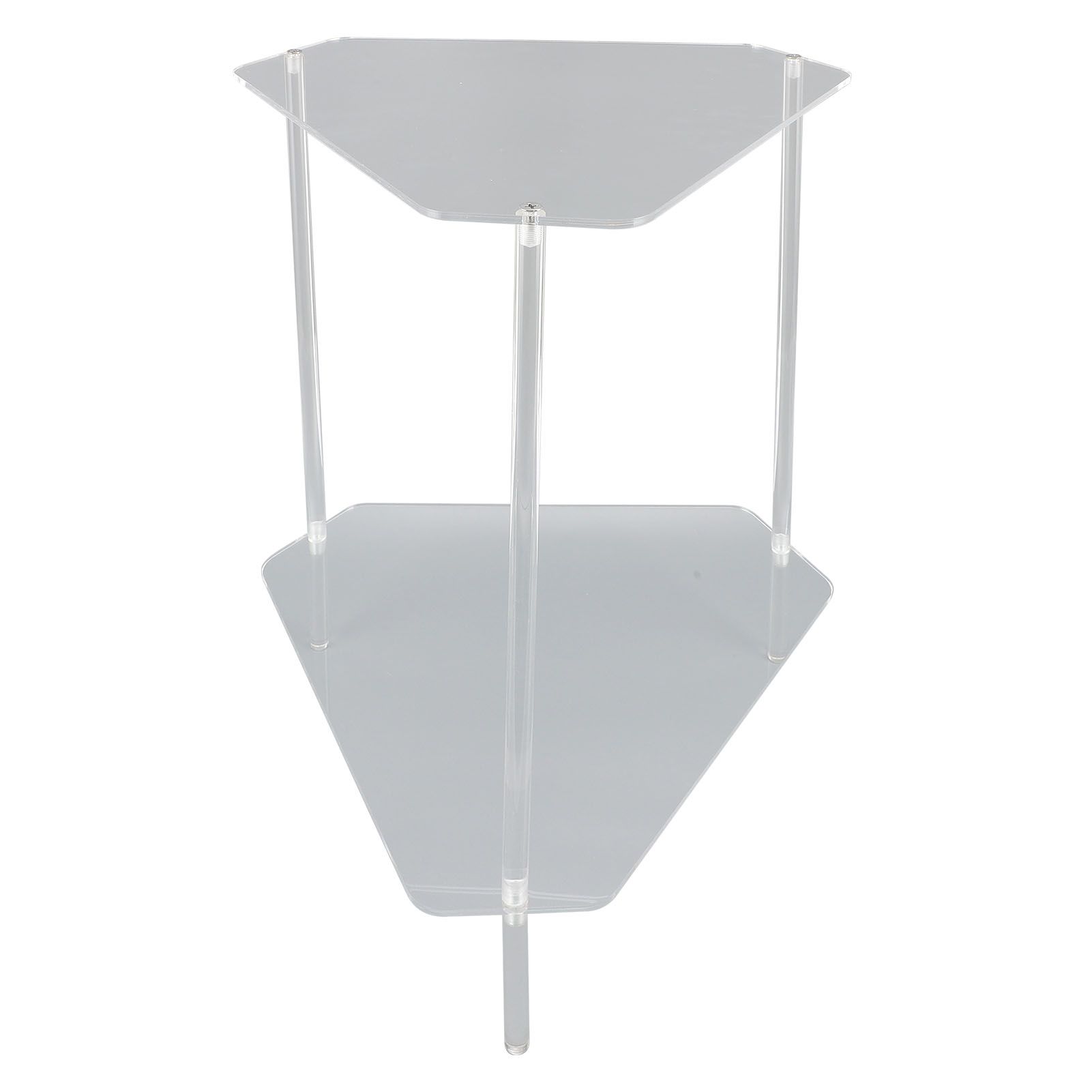 Acrylic End Table 2 Tier Corner Side Table Small Corner Table for Living Room view 10