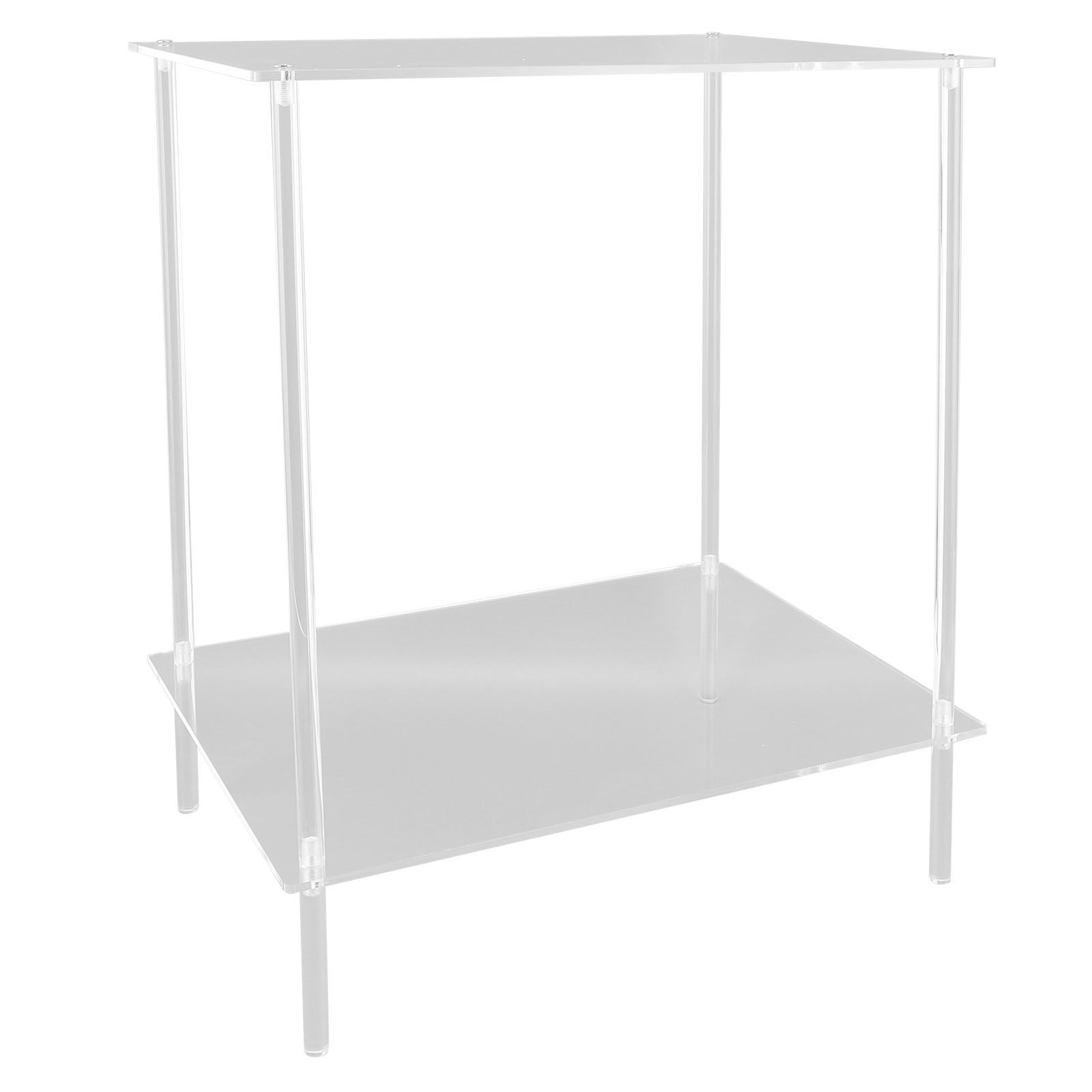 Side Table Acrylic 2 Tier Simple Lightweight Modern Bedside Table for Living