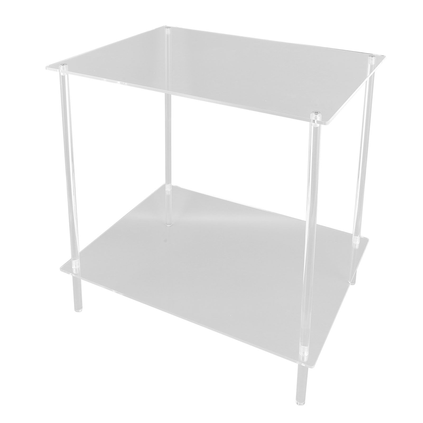 Side Table Acrylic 2 Tier Simple Lightweight Modern Bedside Table for Living view 4