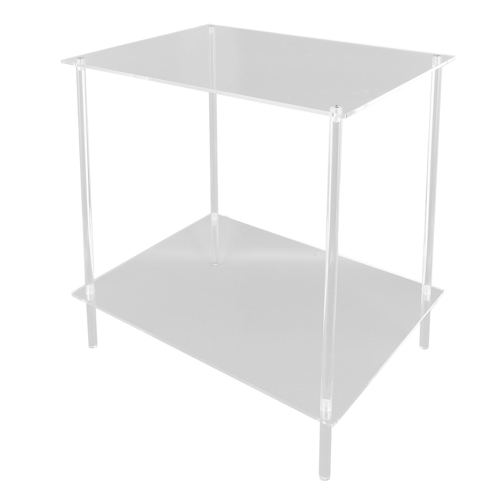 Side Table Acrylic 2 Tier Simple Lightweight Modern Bedside Table for Living view 6