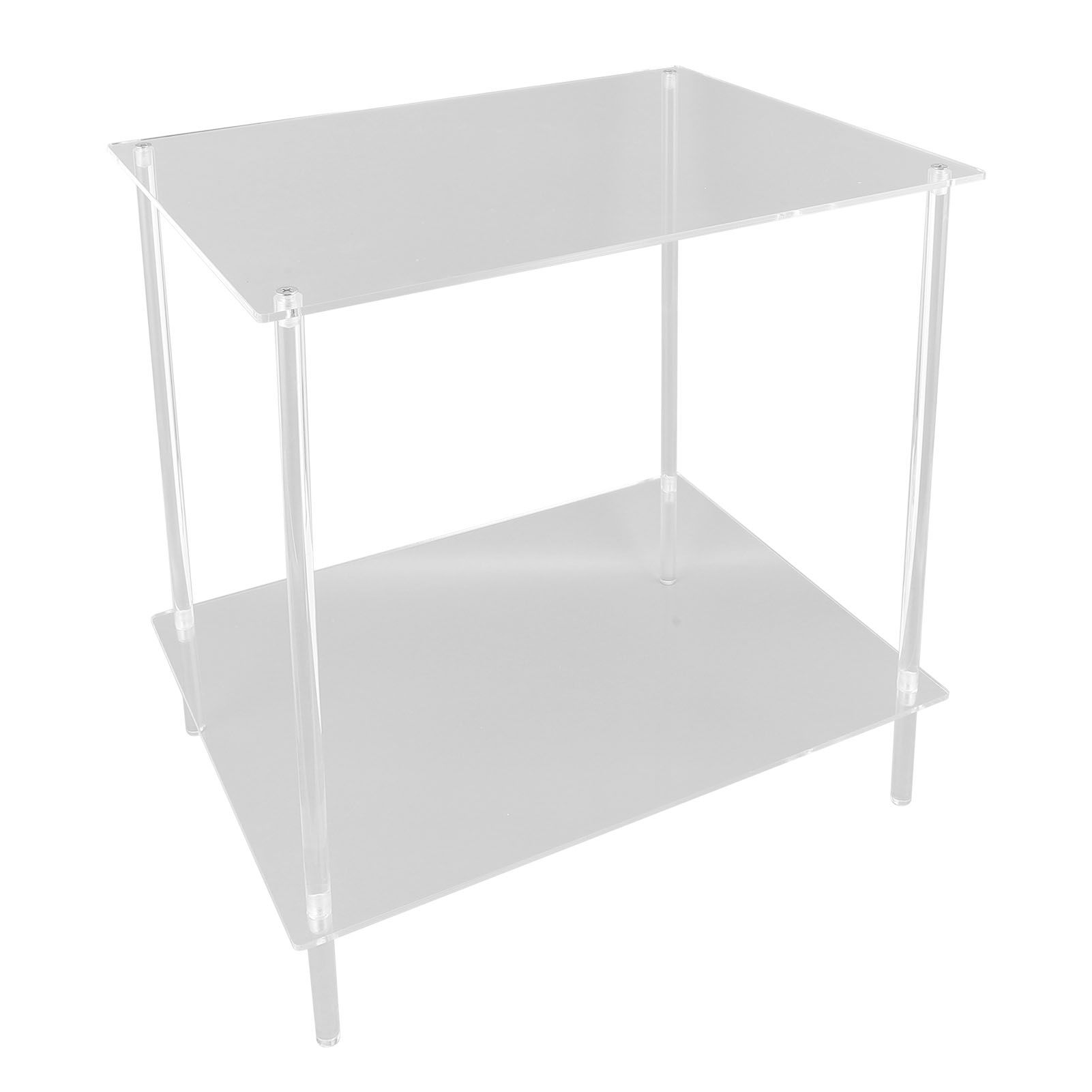 Side Table Acrylic 2 Tier Simple Lightweight Modern Bedside Table for Living view 9