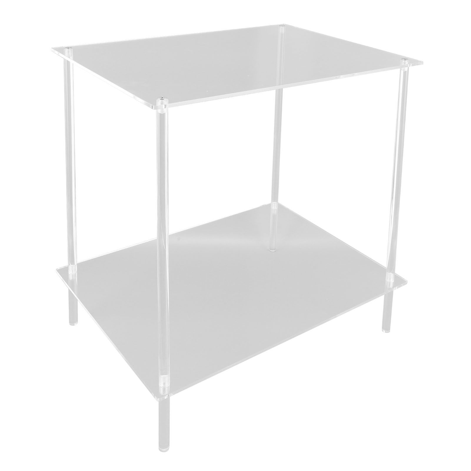 Side Table Acrylic 2 Tier Simple Lightweight Modern Bedside Table for Living view 12