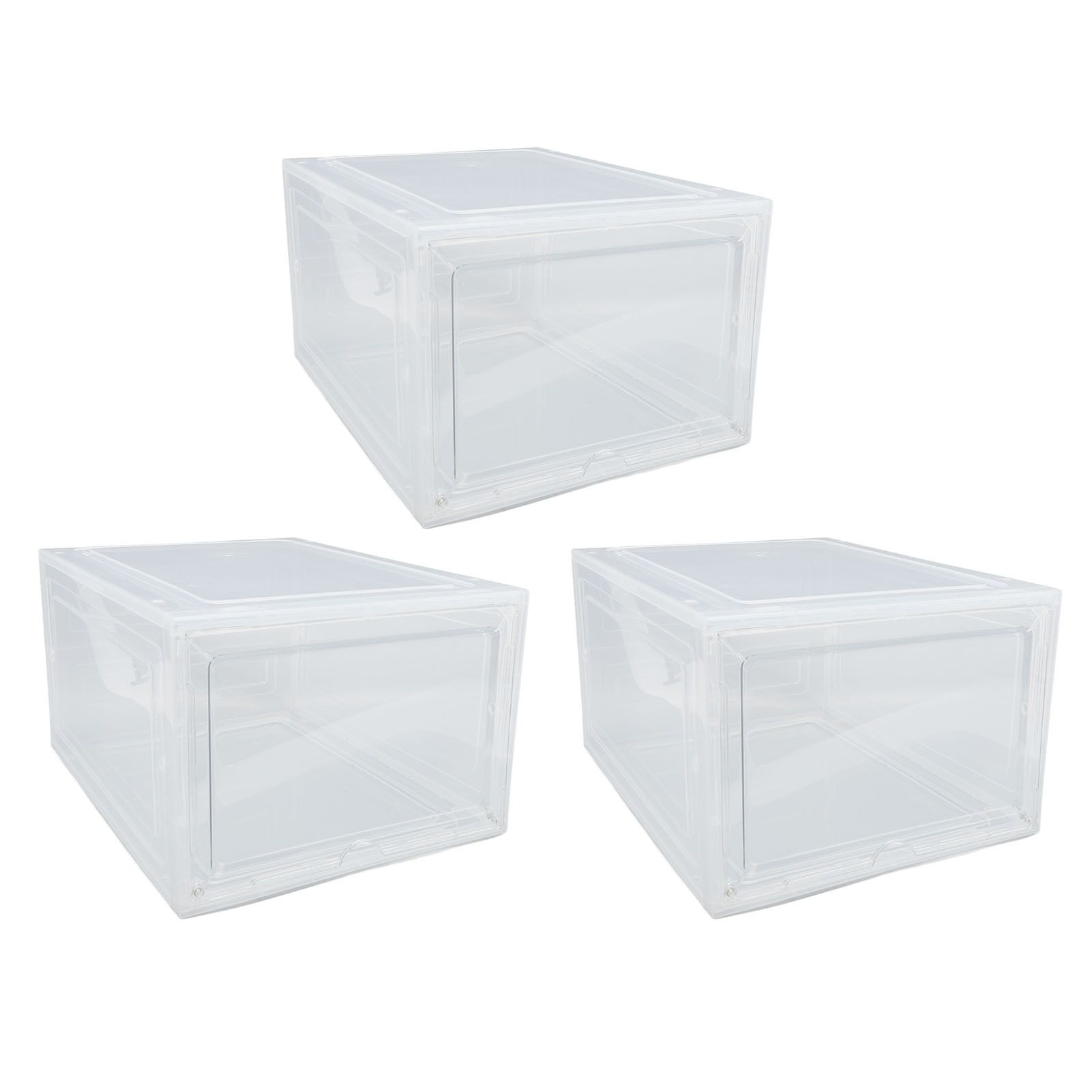 Shoe Storage Box Thick Side Opening Space Saving Transparent Stackable Shoe view 4