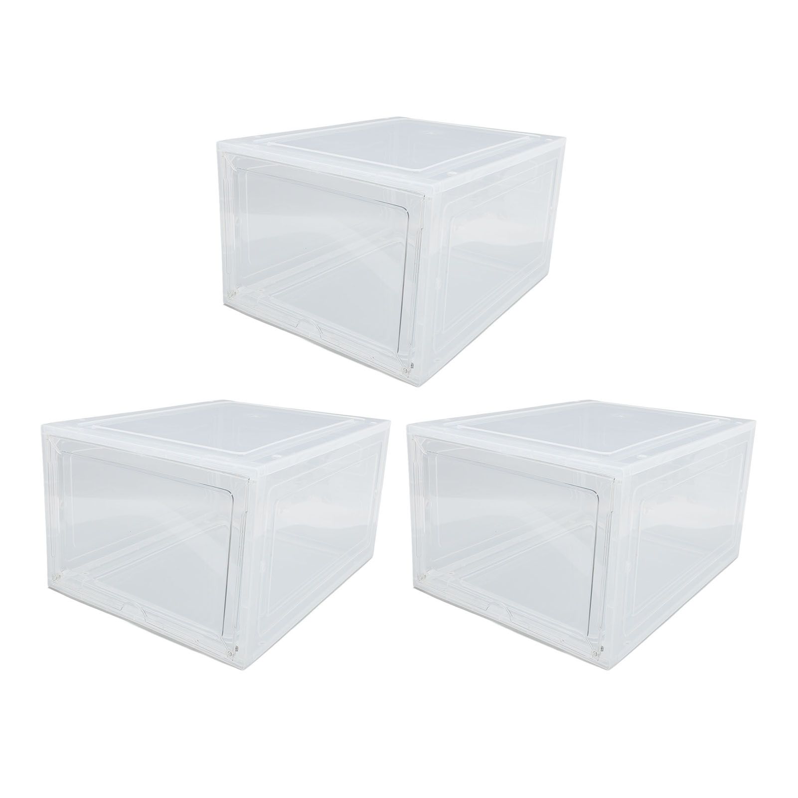 Shoe Storage Box Thick Side Opening Space Saving Transparent Stackable Shoe view 6