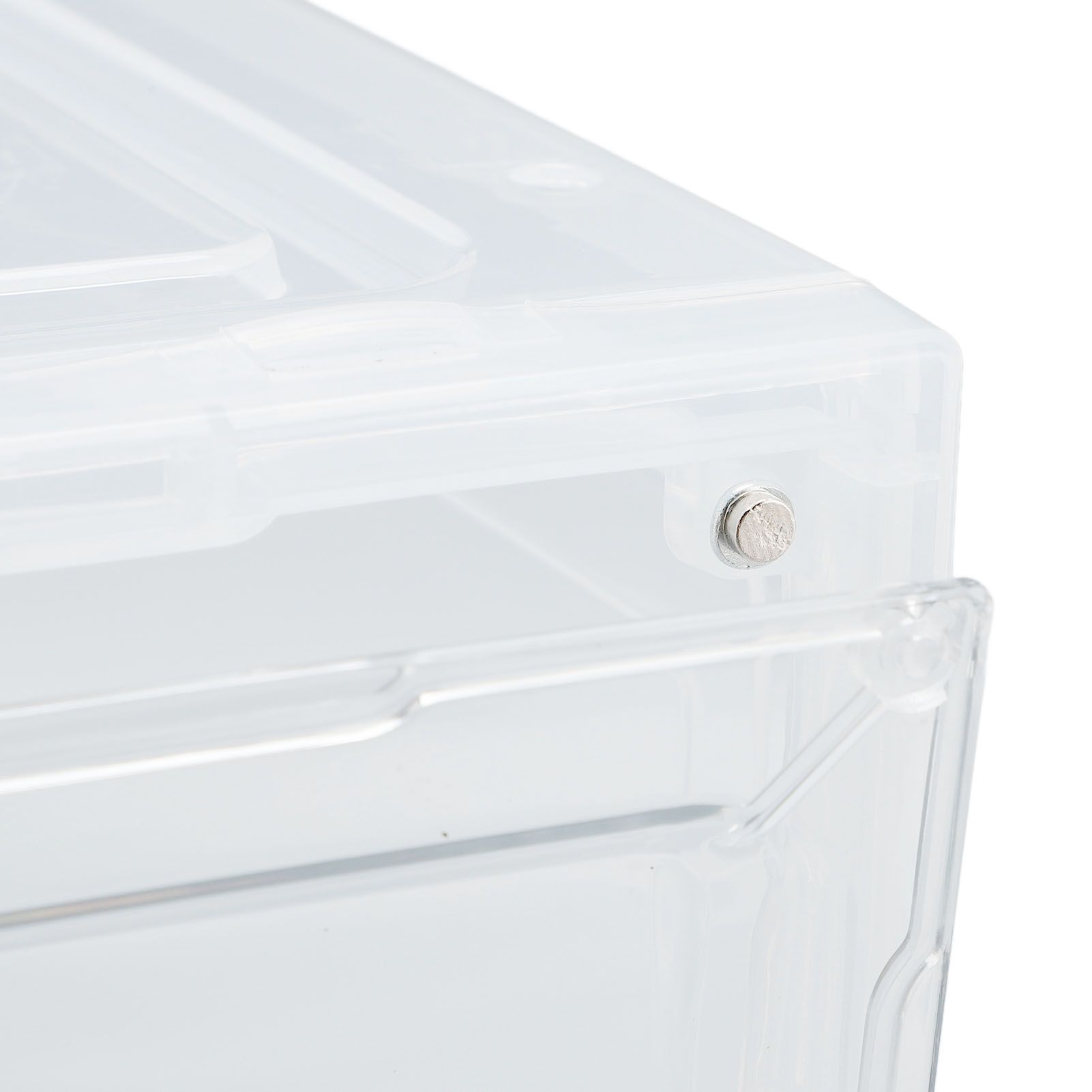 Shoe Storage Box Thick Side Opening Space Saving Transparent Stackable Shoe view 7