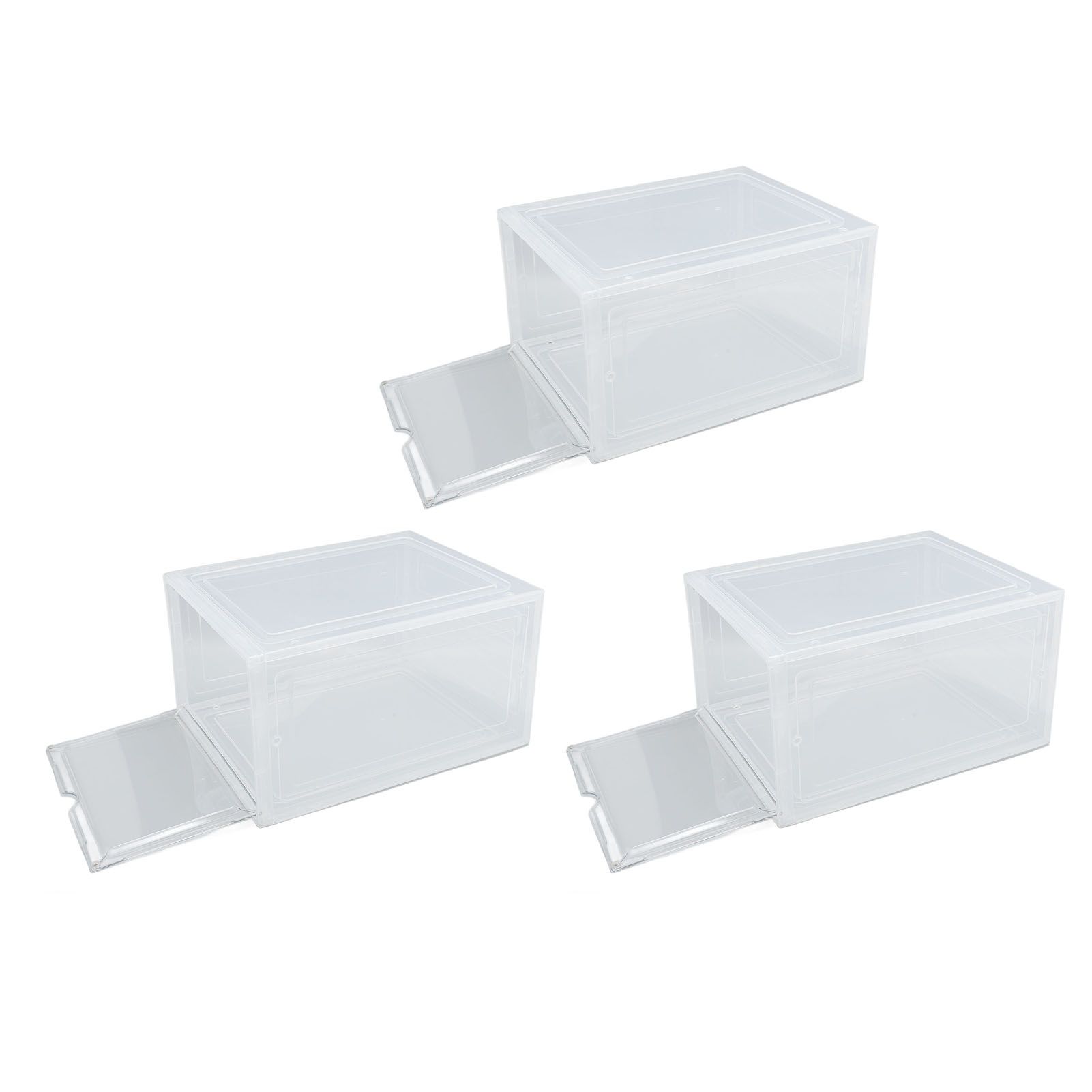 Shoe Storage Box Thick Side Opening Space Saving Transparent Stackable Shoe view 9
