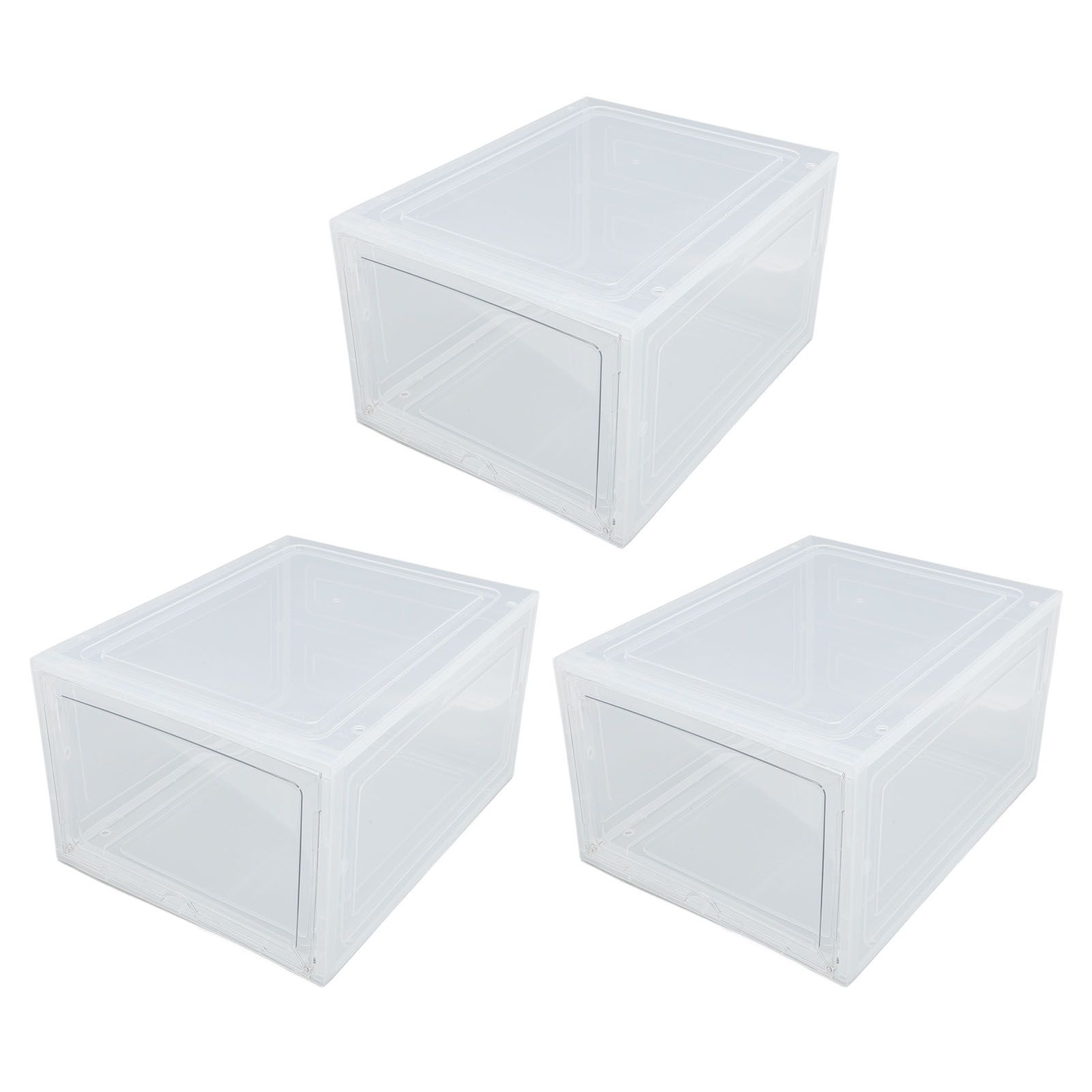 Shoe Storage Box Thick Side Opening Space Saving Transparent Stackable Shoe view 10