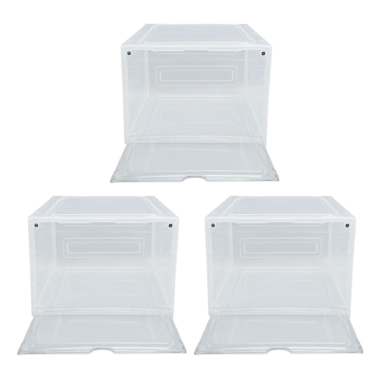 Shoe Storage Box Thick Side Opening Space Saving Transparent Stackable Shoe view 11
