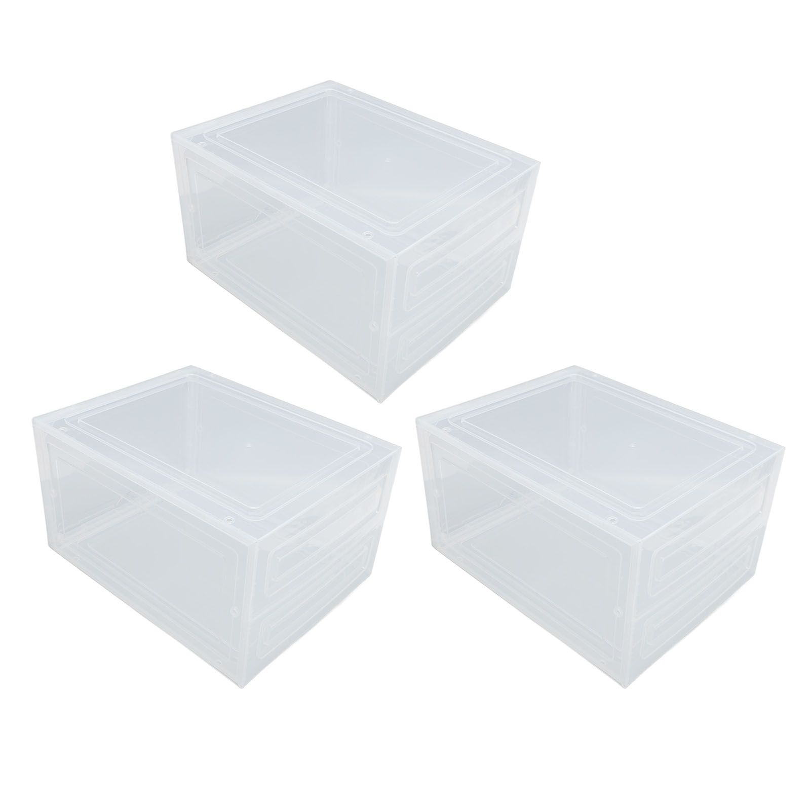 Shoe Storage Box Thick Side Opening Space Saving Transparent Stackable Shoe view 12
