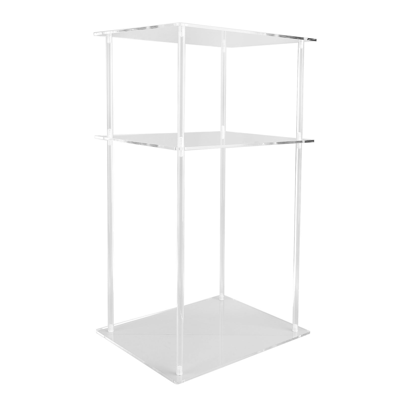 3 Tier Small Acrylic Side Table Clear Small Nightstand Bedside Table for Home