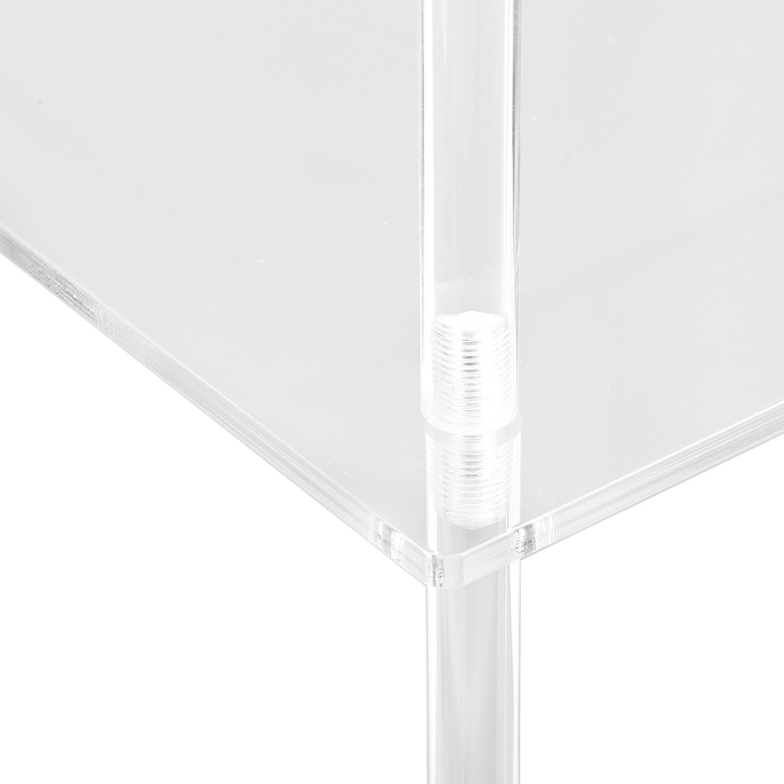 3 Tier Small Acrylic Side Table Clear Small Nightstand Bedside Table for Home view 5