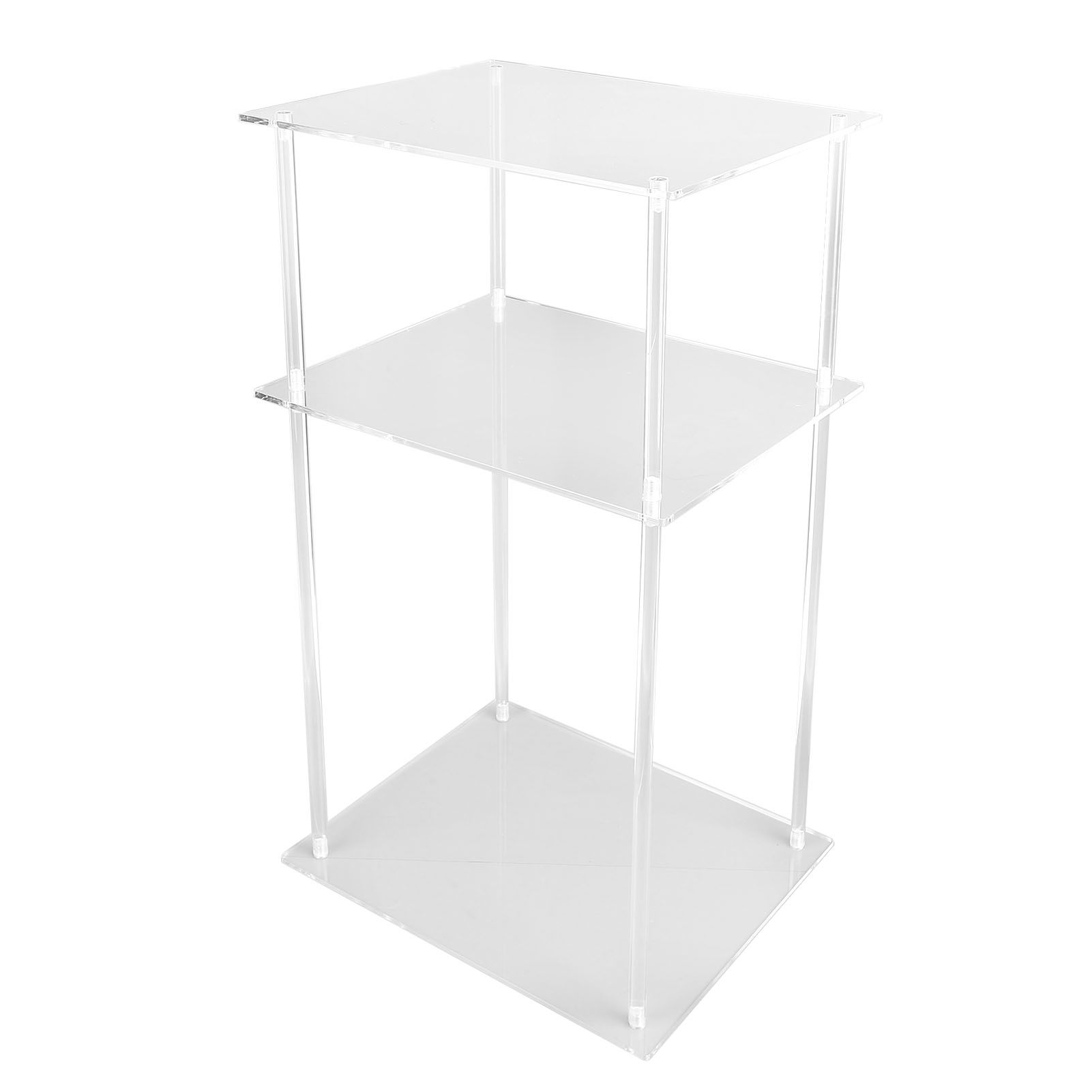 3 Tier Small Acrylic Side Table Clear Small Nightstand Bedside Table for Home view 6