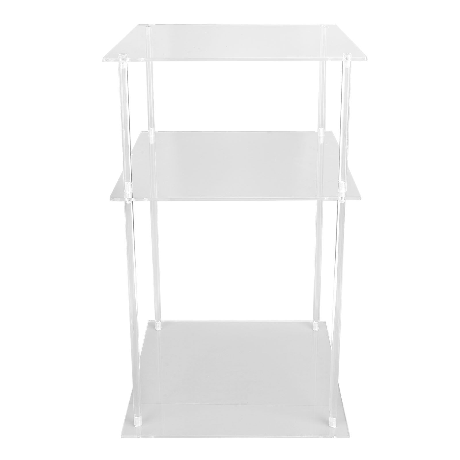 3 Tier Small Acrylic Side Table Clear Small Nightstand Bedside Table for Home view 9