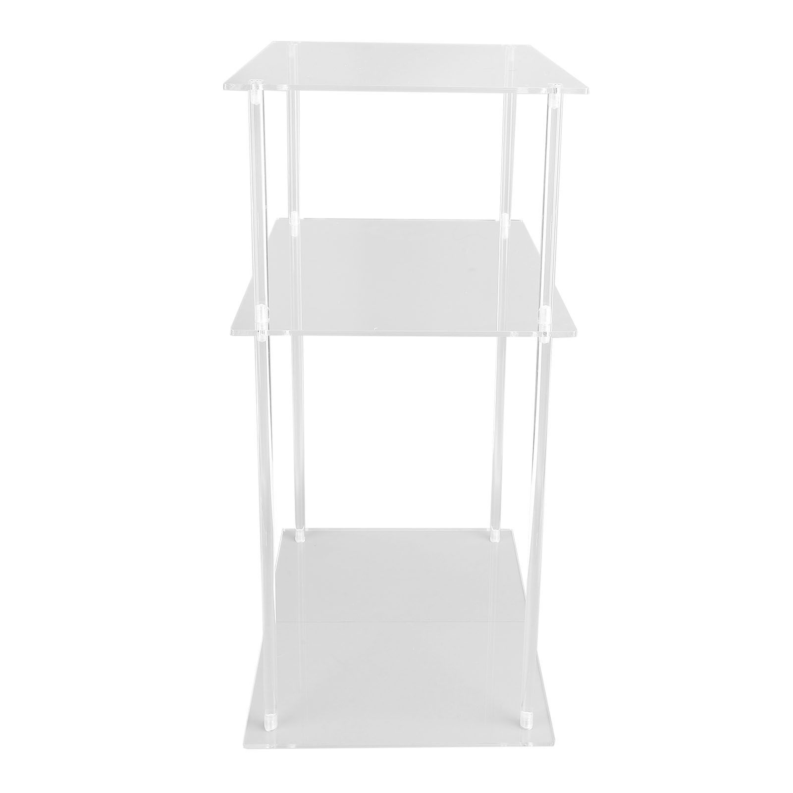 3 Tier Small Acrylic Side Table Clear Small Nightstand Bedside Table for Home view 10