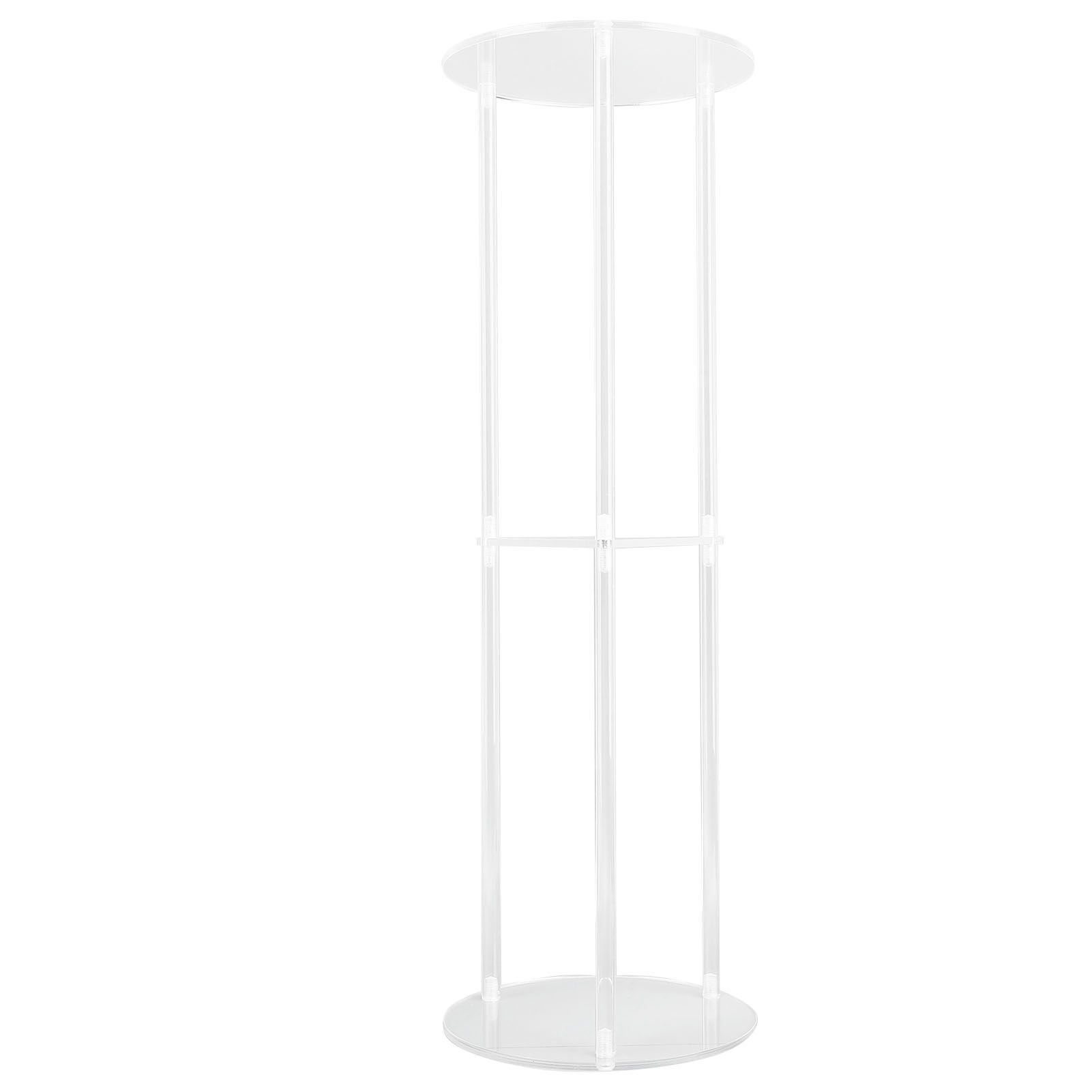 Side Table Modern Stable 3 Tier Round Acrylic Drink Table for Living Room