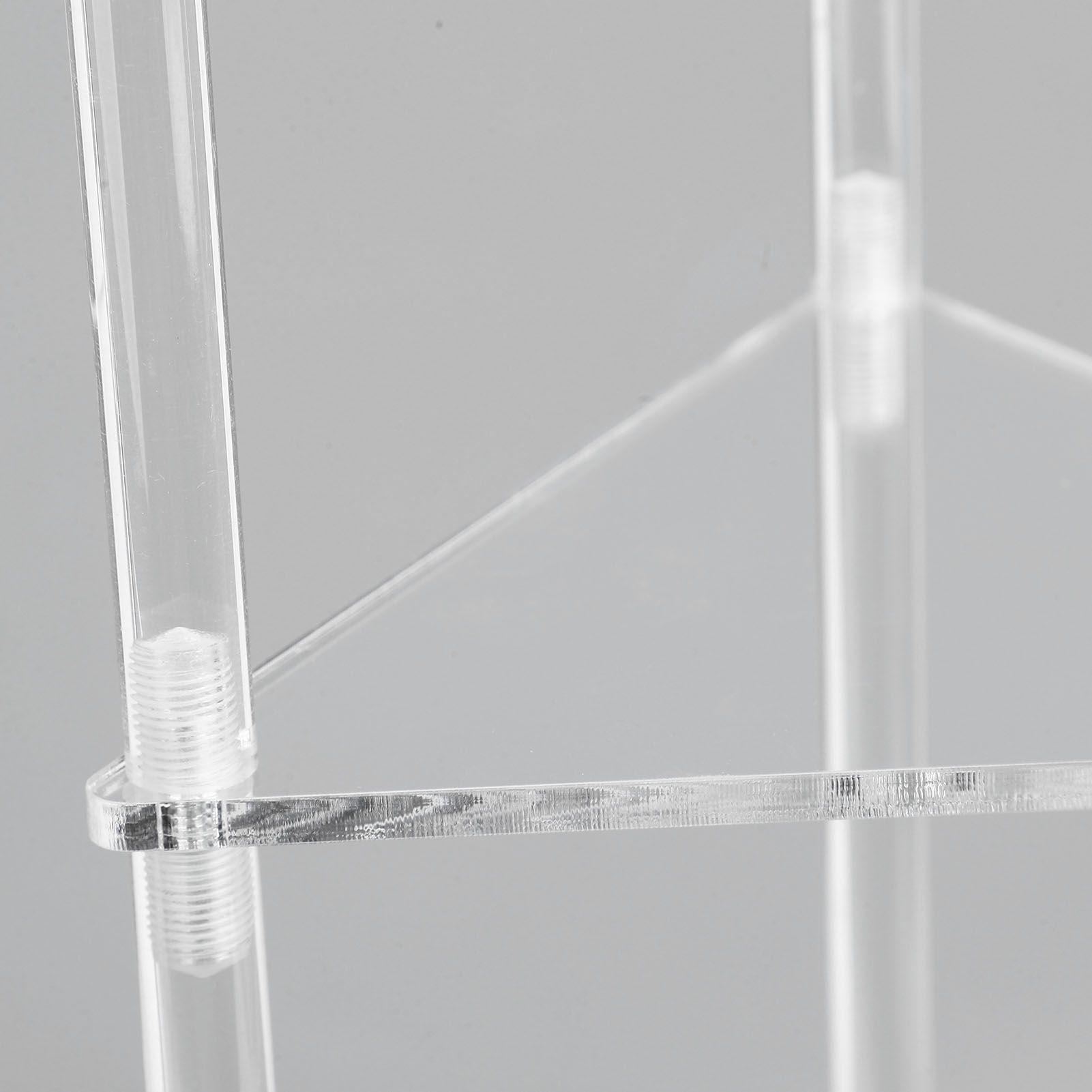 Side Table Modern Stable 3 Tier Round Acrylic Drink Table for Living Room view 2