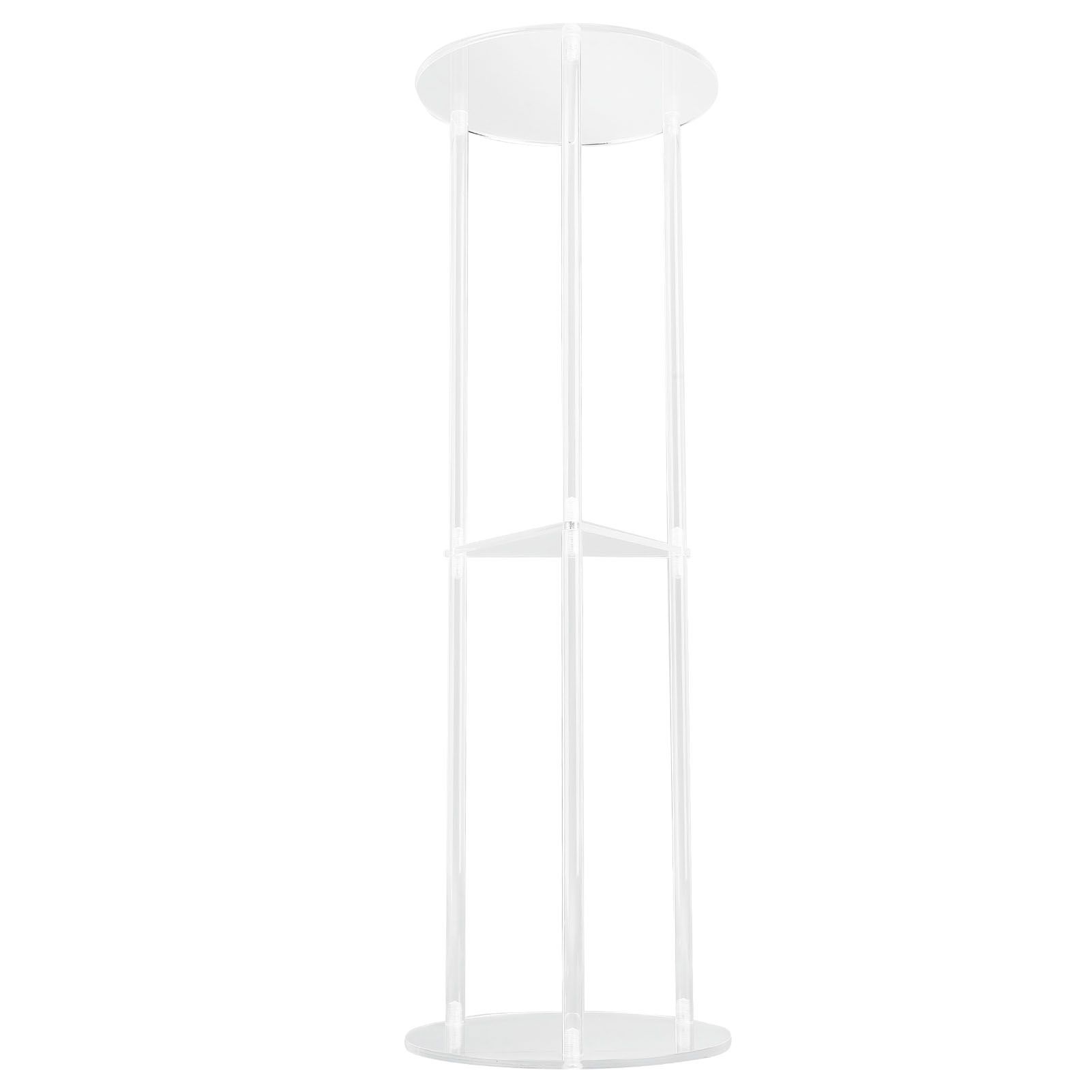 Side Table Modern Stable 3 Tier Round Acrylic Drink Table for Living Room view 3