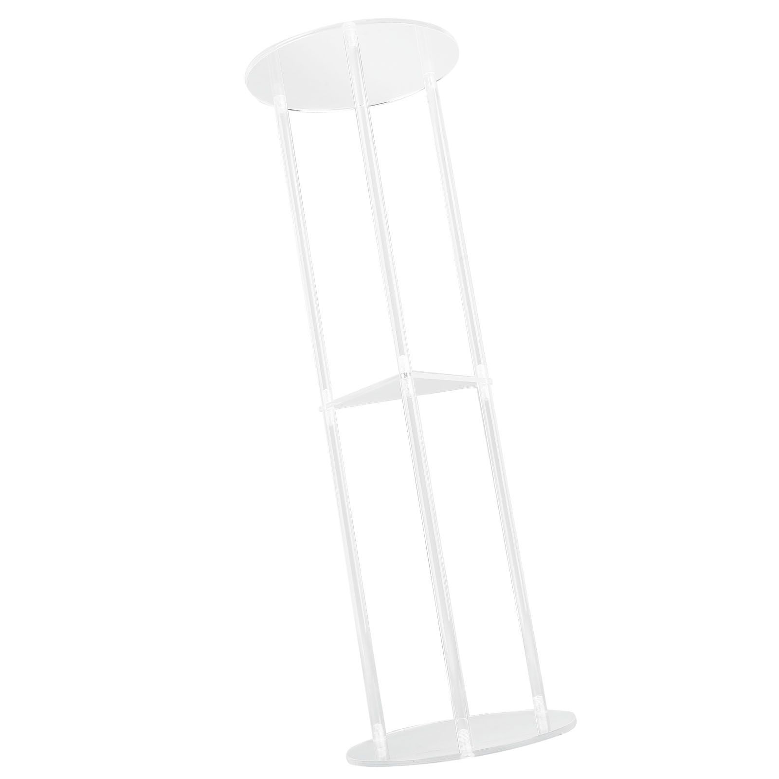 Side Table Modern Stable 3 Tier Round Acrylic Drink Table for Living Room view 4