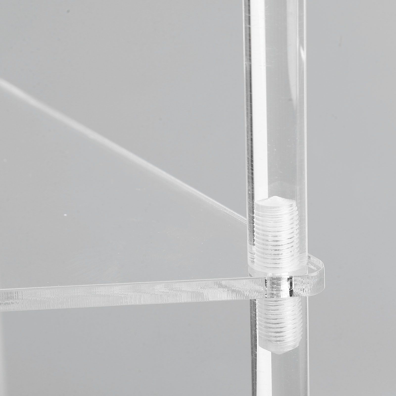 Side Table Modern Stable 3 Tier Round Acrylic Drink Table for Living Room view 5