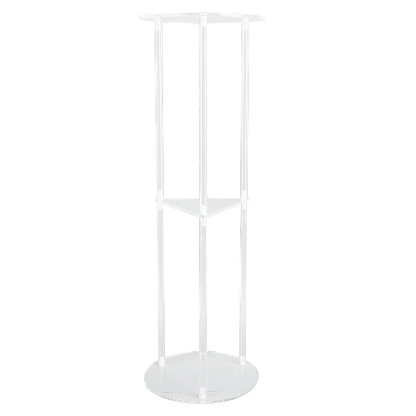 Side Table Modern Stable 3 Tier Round Acrylic Drink Table for Living Room view 6