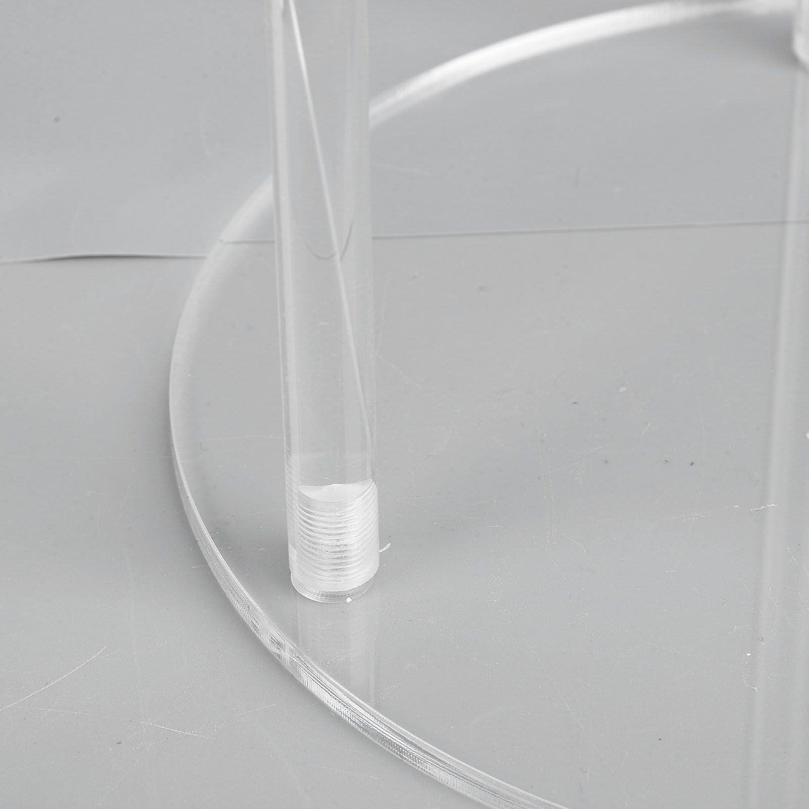 Side Table Modern Stable 3 Tier Round Acrylic Drink Table for Living Room view 7