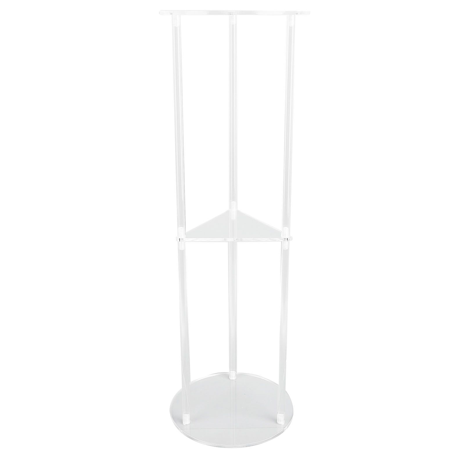 Side Table Modern Stable 3 Tier Round Acrylic Drink Table for Living Room view 8