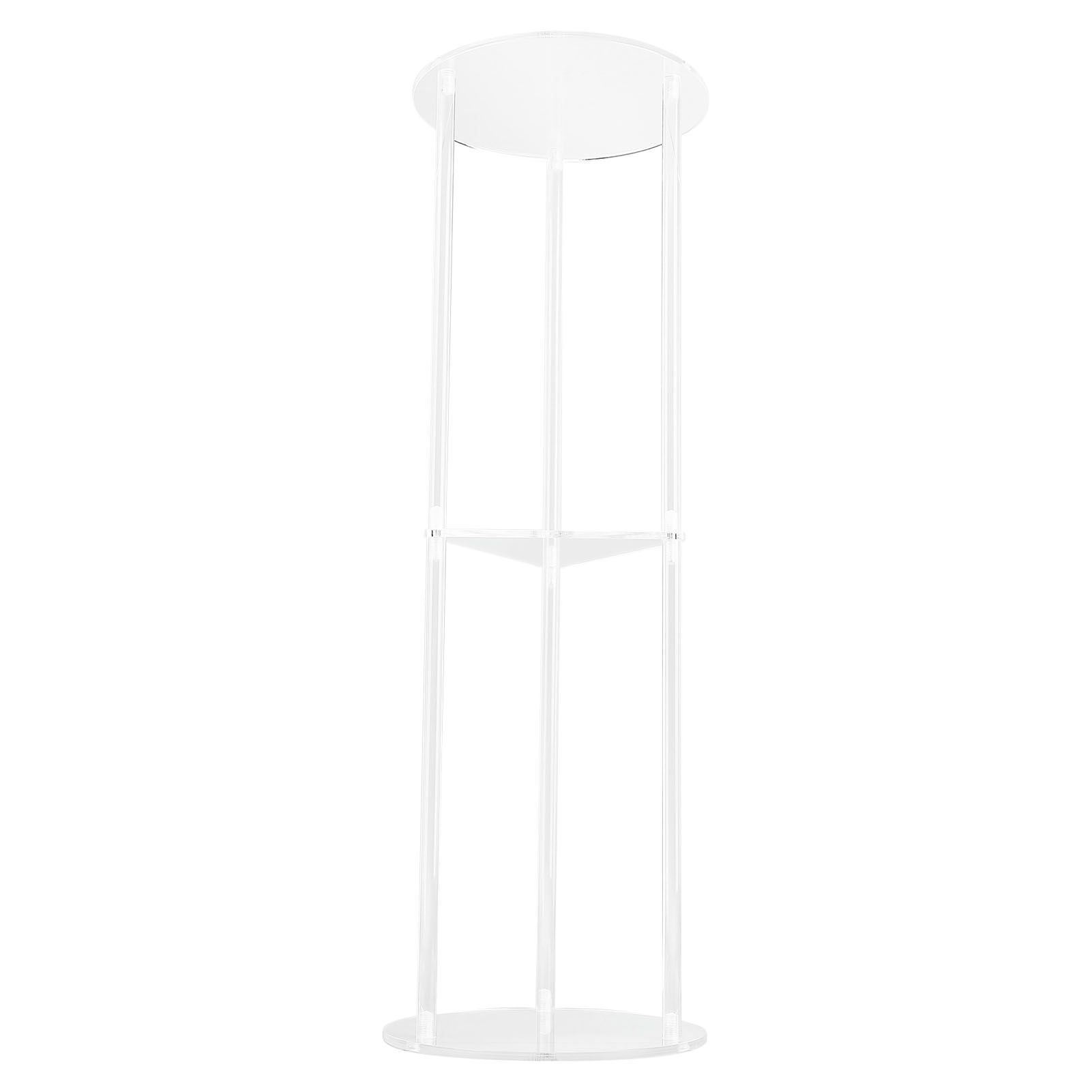 Side Table Modern Stable 3 Tier Round Acrylic Drink Table for Living Room view 10