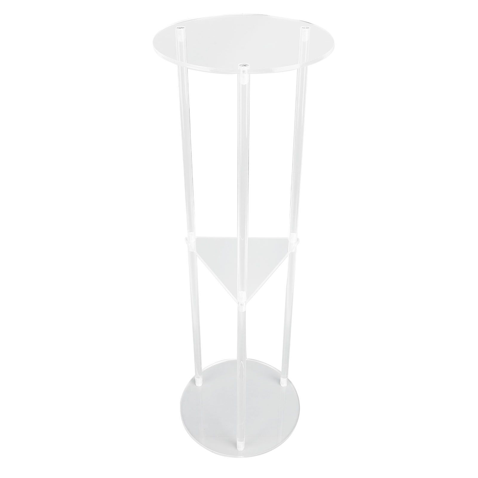 Side Table Modern Stable 3 Tier Round Acrylic Drink Table for Living Room view 11