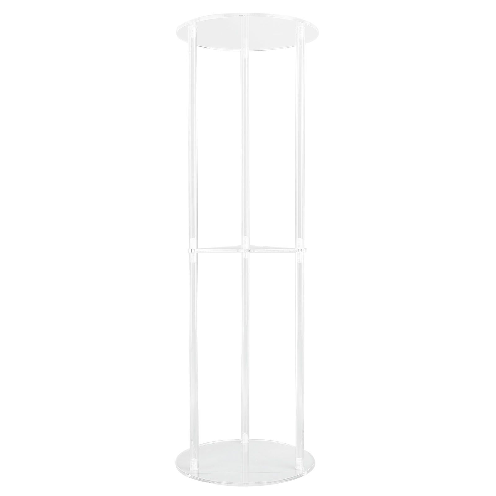 Side Table Modern Stable 3 Tier Round Acrylic Drink Table for Living Room view 12