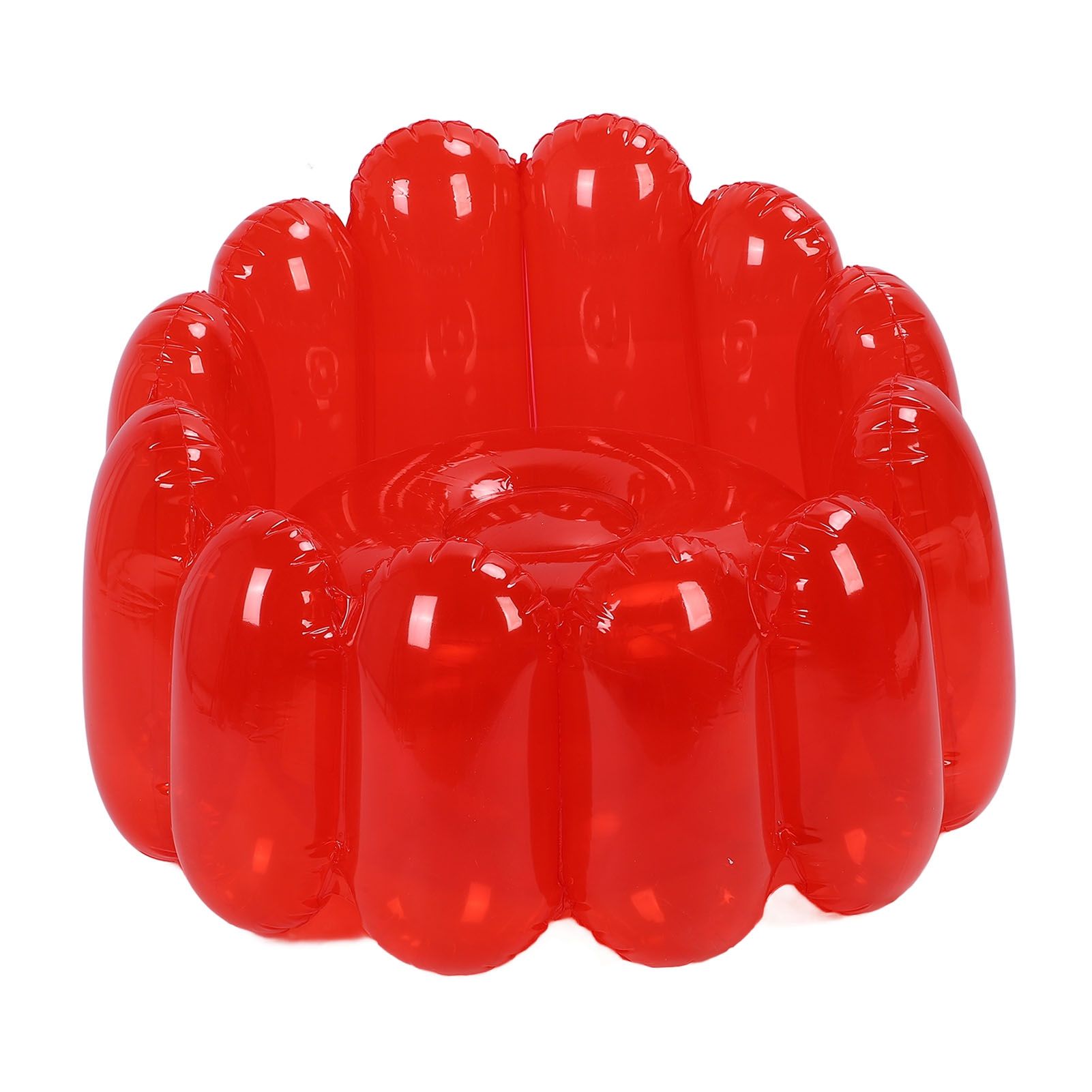 Inflatable Sofa Chair Portable Outdoor Blow Up Couch Seat Transparent Candy view 4