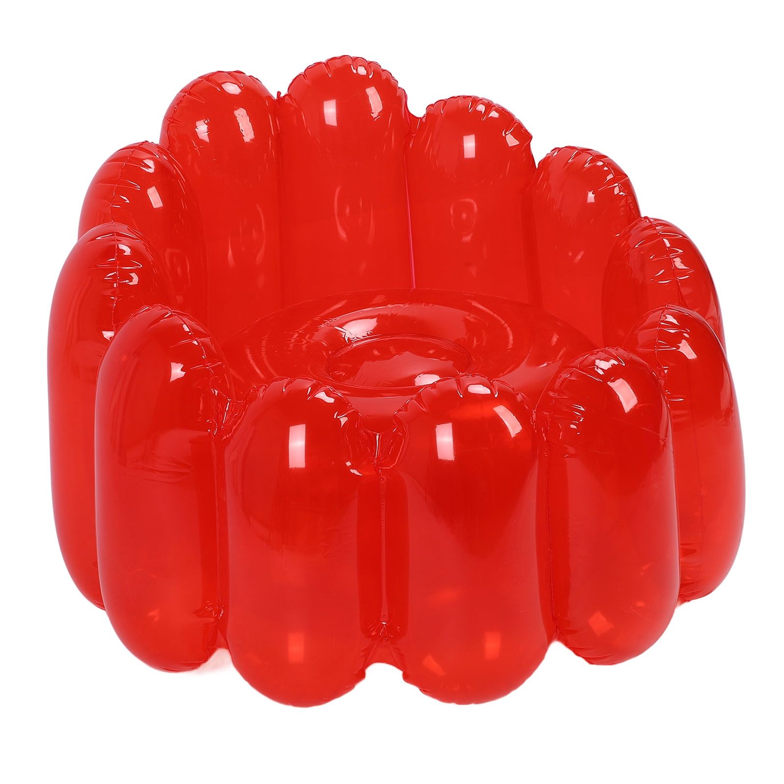 Inflatable Sofa Chair Portable Outdoor Blow Up Couch Seat Transparent Candy view 12