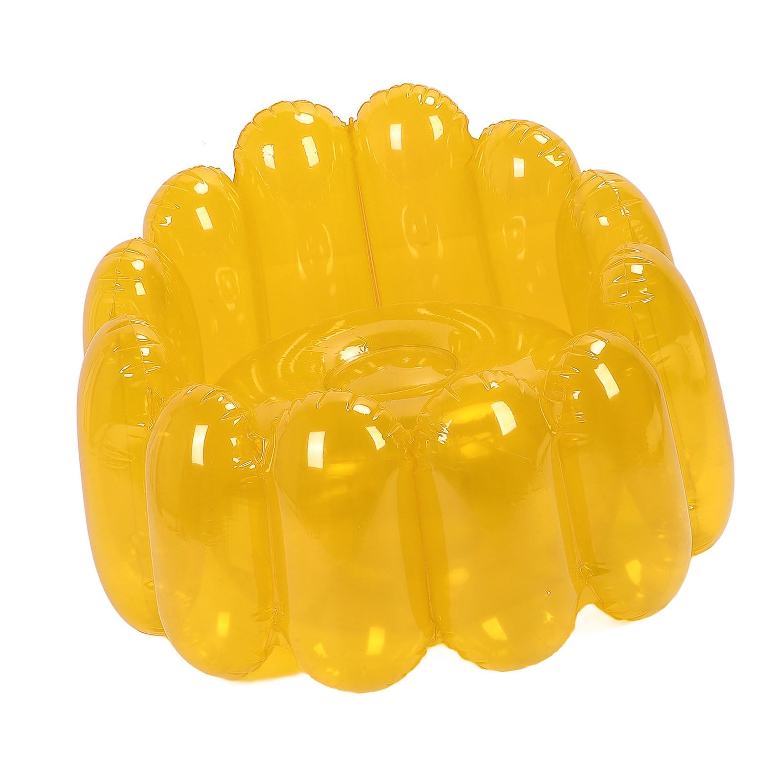 Inflatable Sofa Chair Portable Outdoor Blow Up Couch Seat Transparent Candy view 9