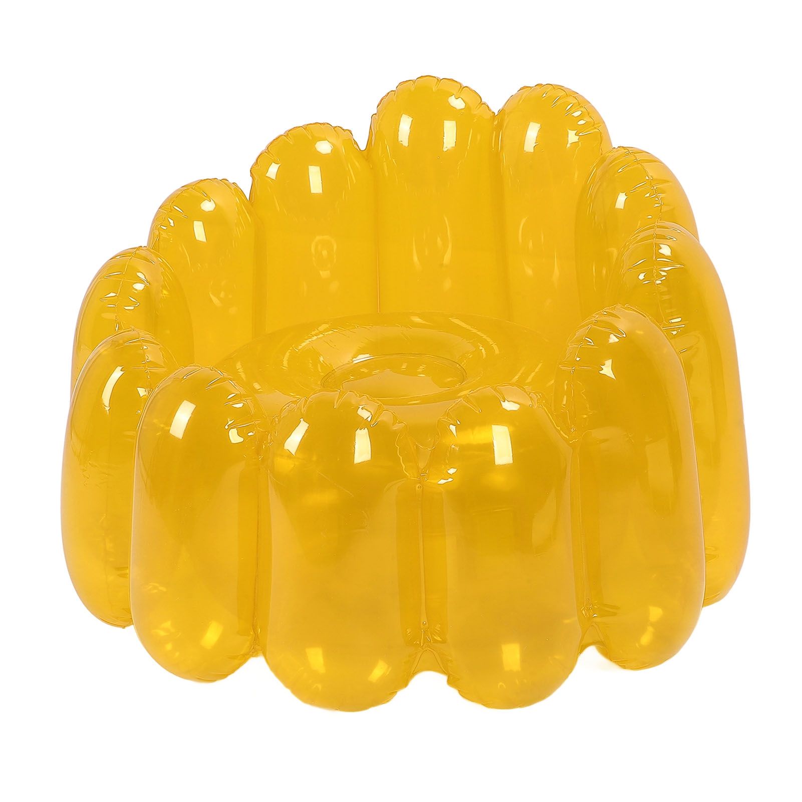Inflatable Sofa Chair Portable Outdoor Blow Up Couch Seat Transparent Candy view 12